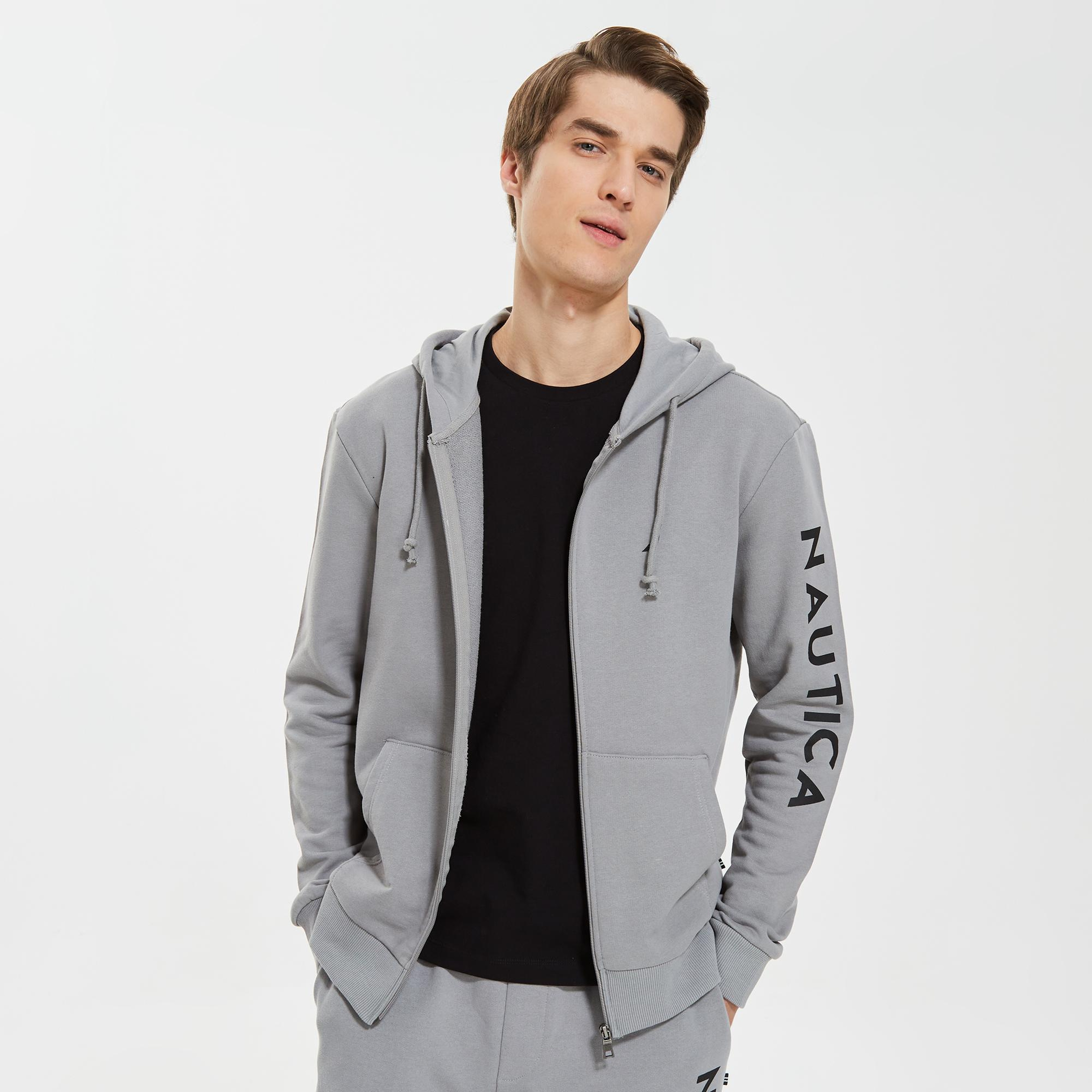 Nautica Erkek Gri Standart Fit Sweatshirt