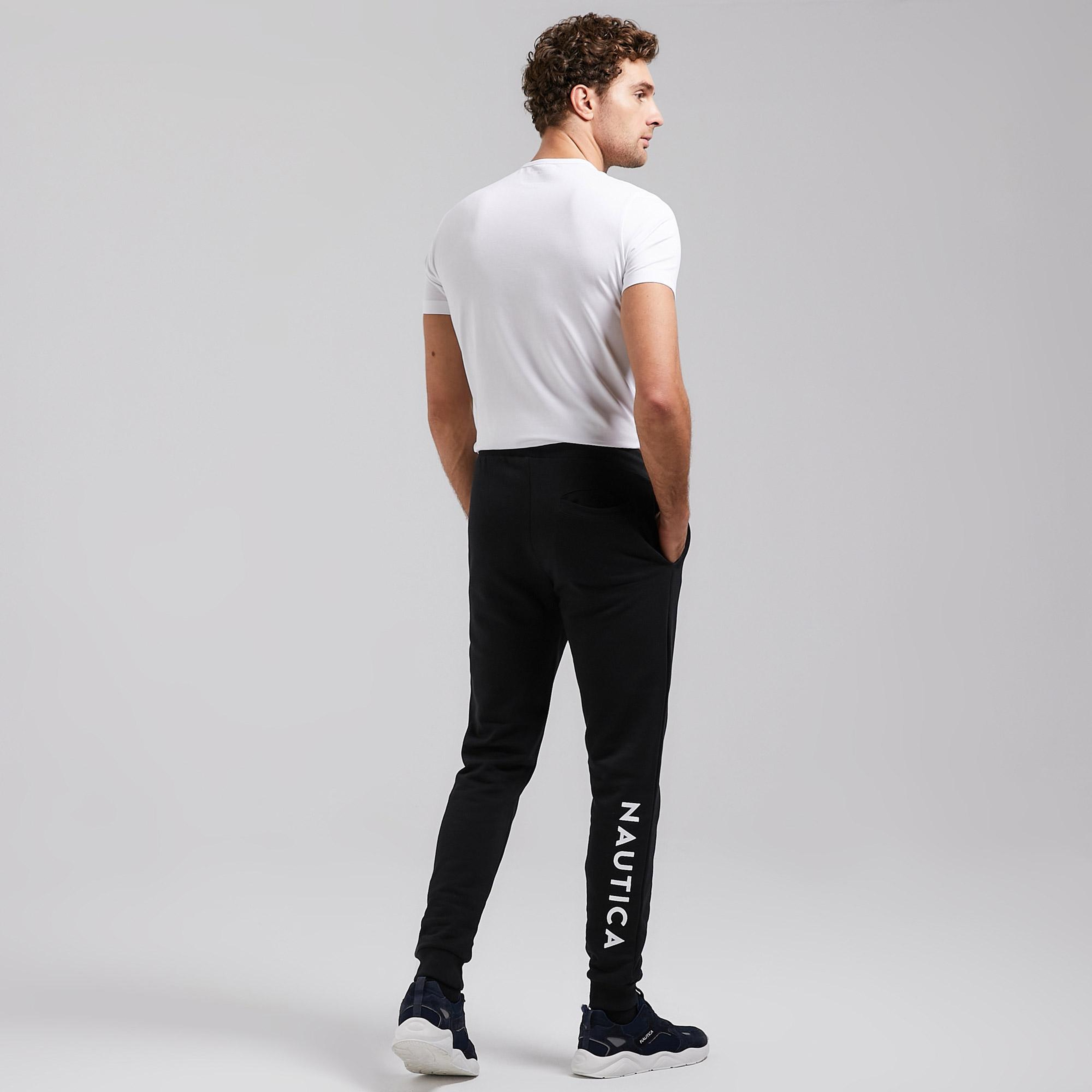 Nautica Erkek Siyah Standart Fit Eşofman Altı