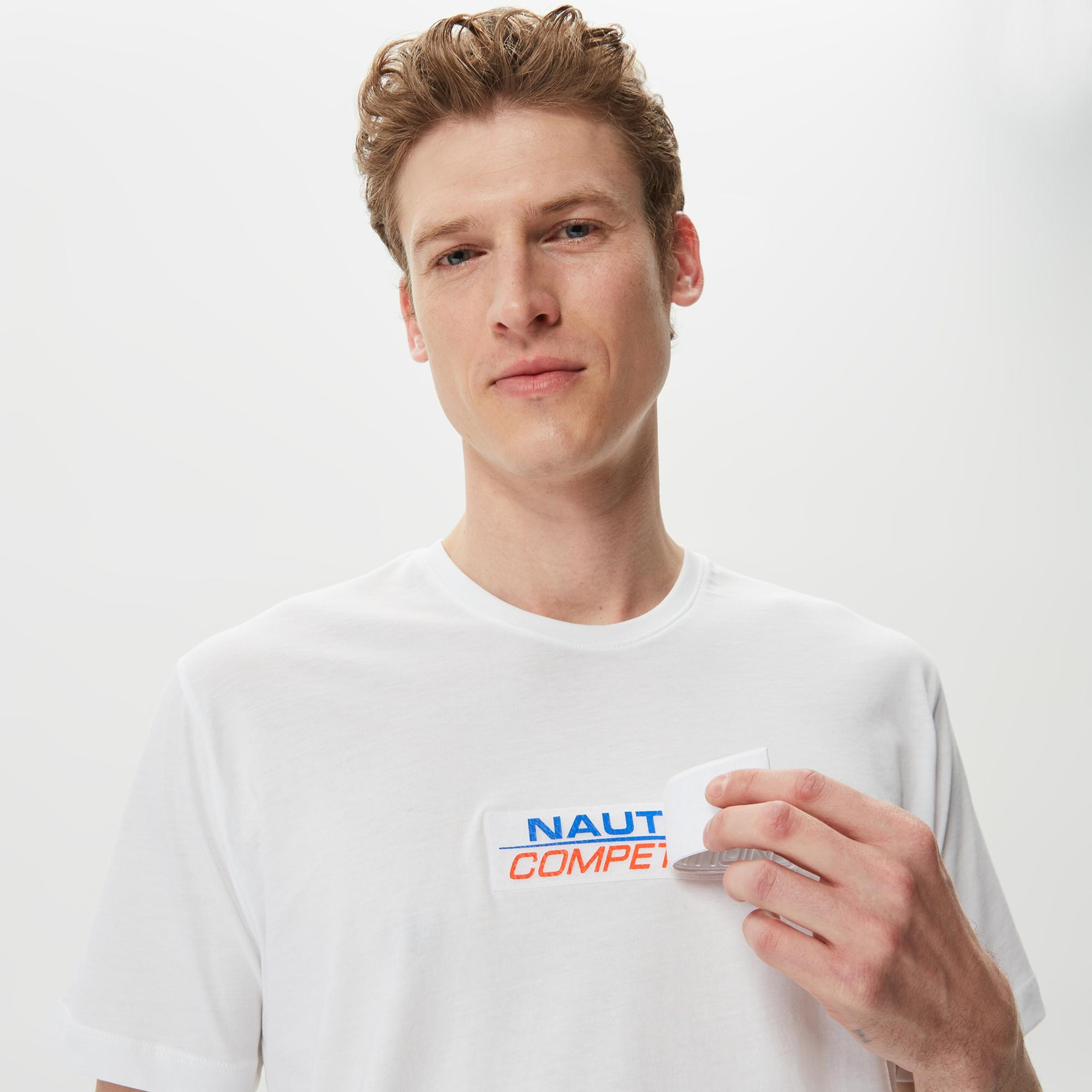 Nautica Erkek Beyaz Baskılı T-Shirt
