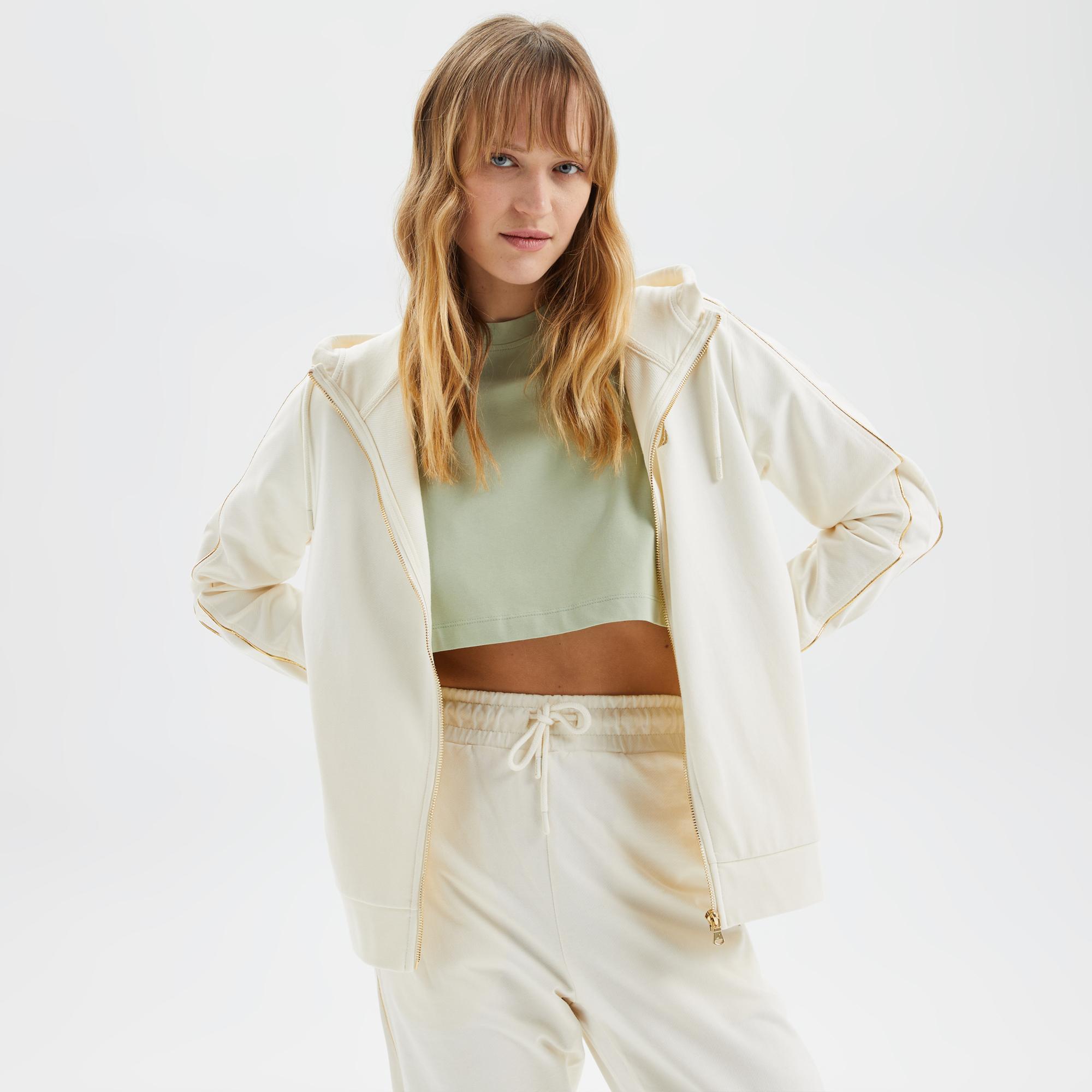 Nautica Kadın Krem Sweatshirt