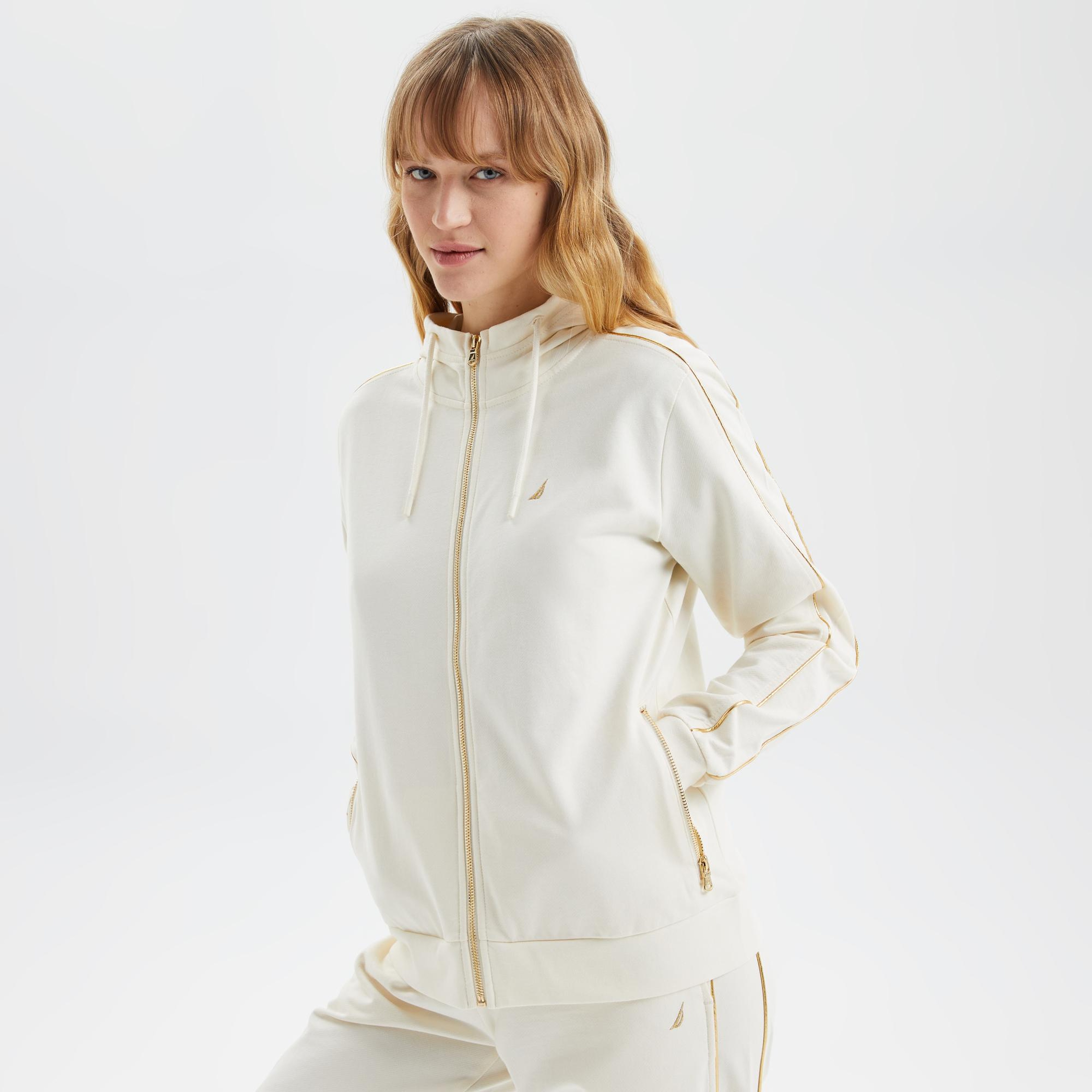 Nautica Kadın Krem Sweatshirt
