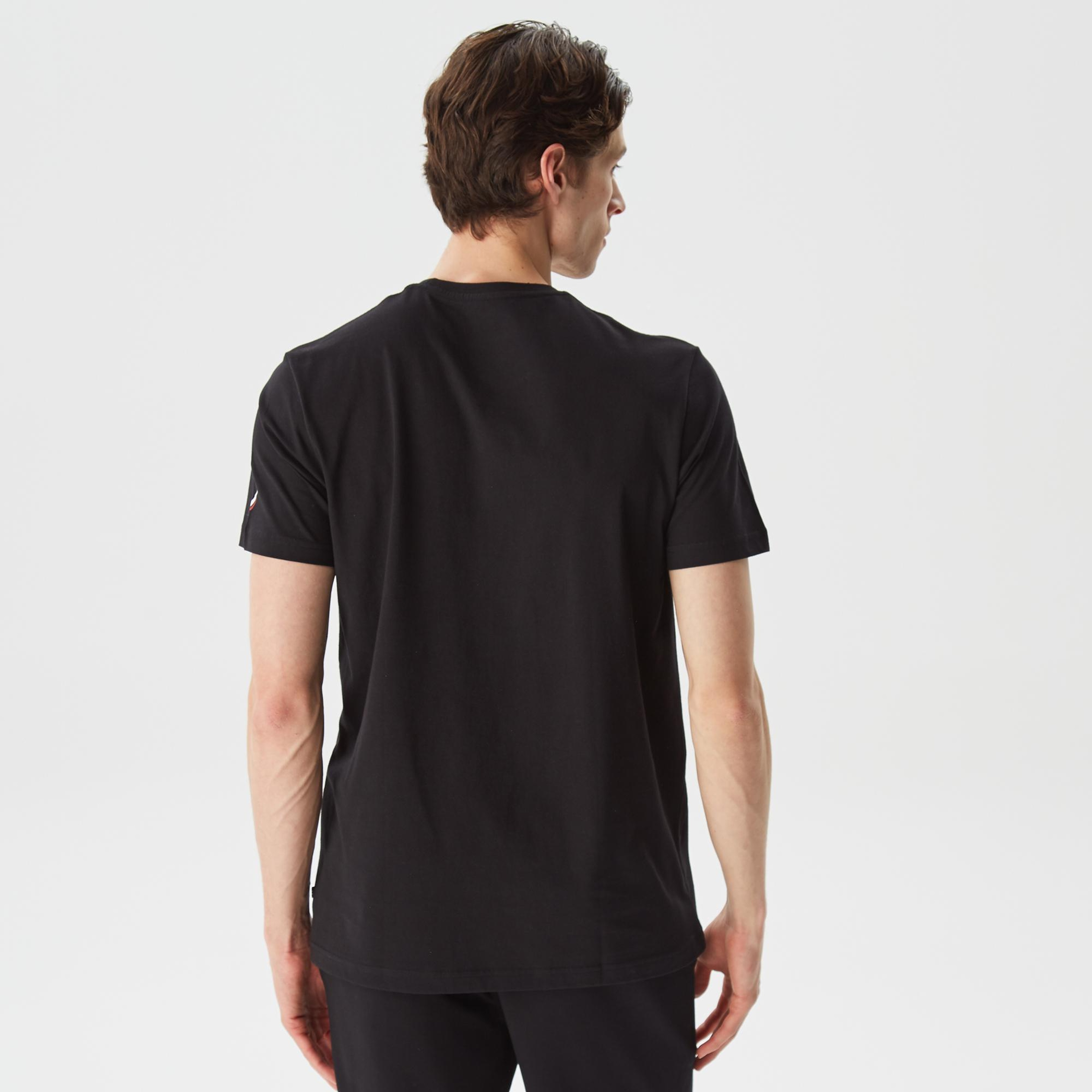 Nautica Erkek Siyah Baskılı Standart Fit T-Shirt