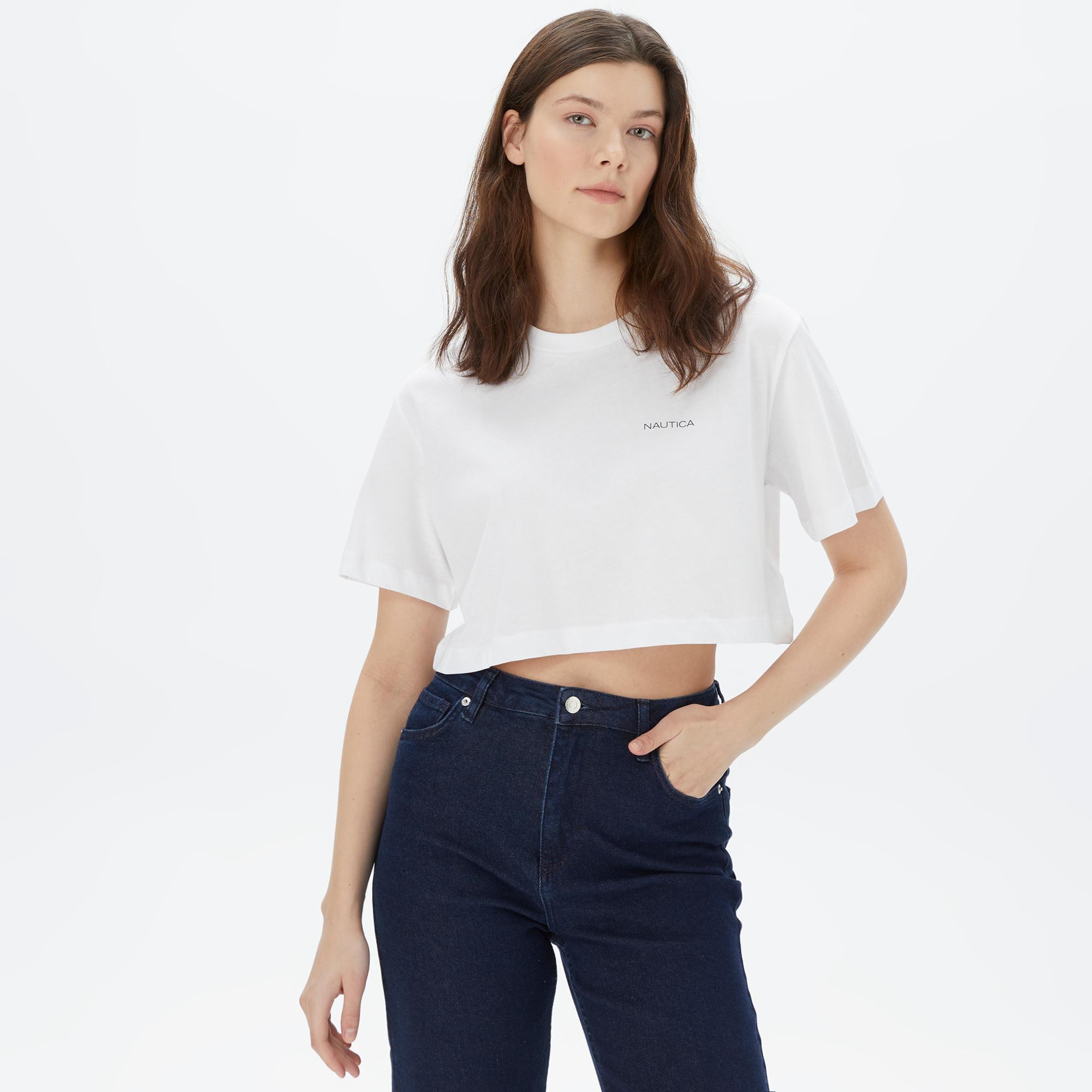 Nautica Kadın Beyaz T-Shirt