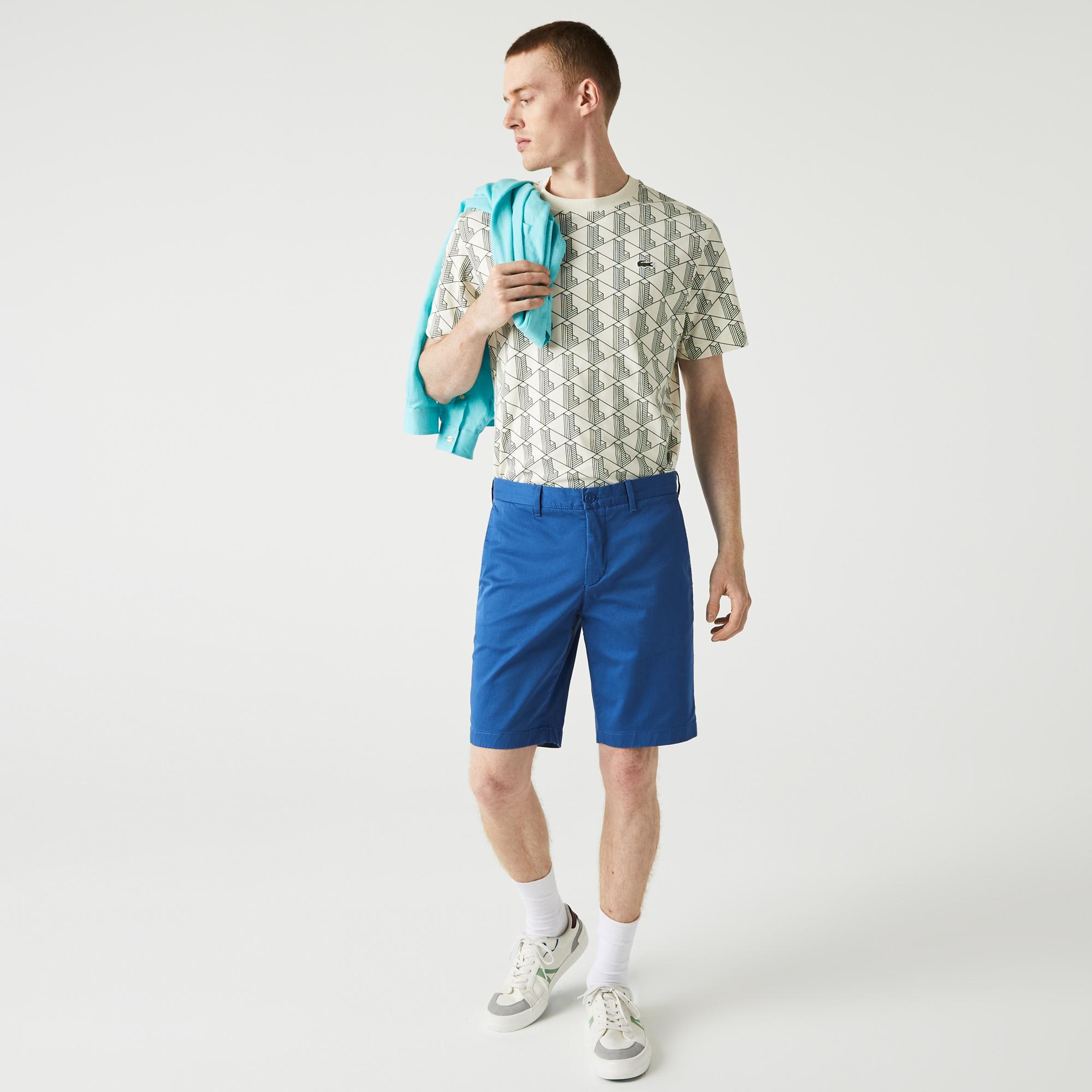 Lacoste Erkek Slim Fit Mavi Bermuda