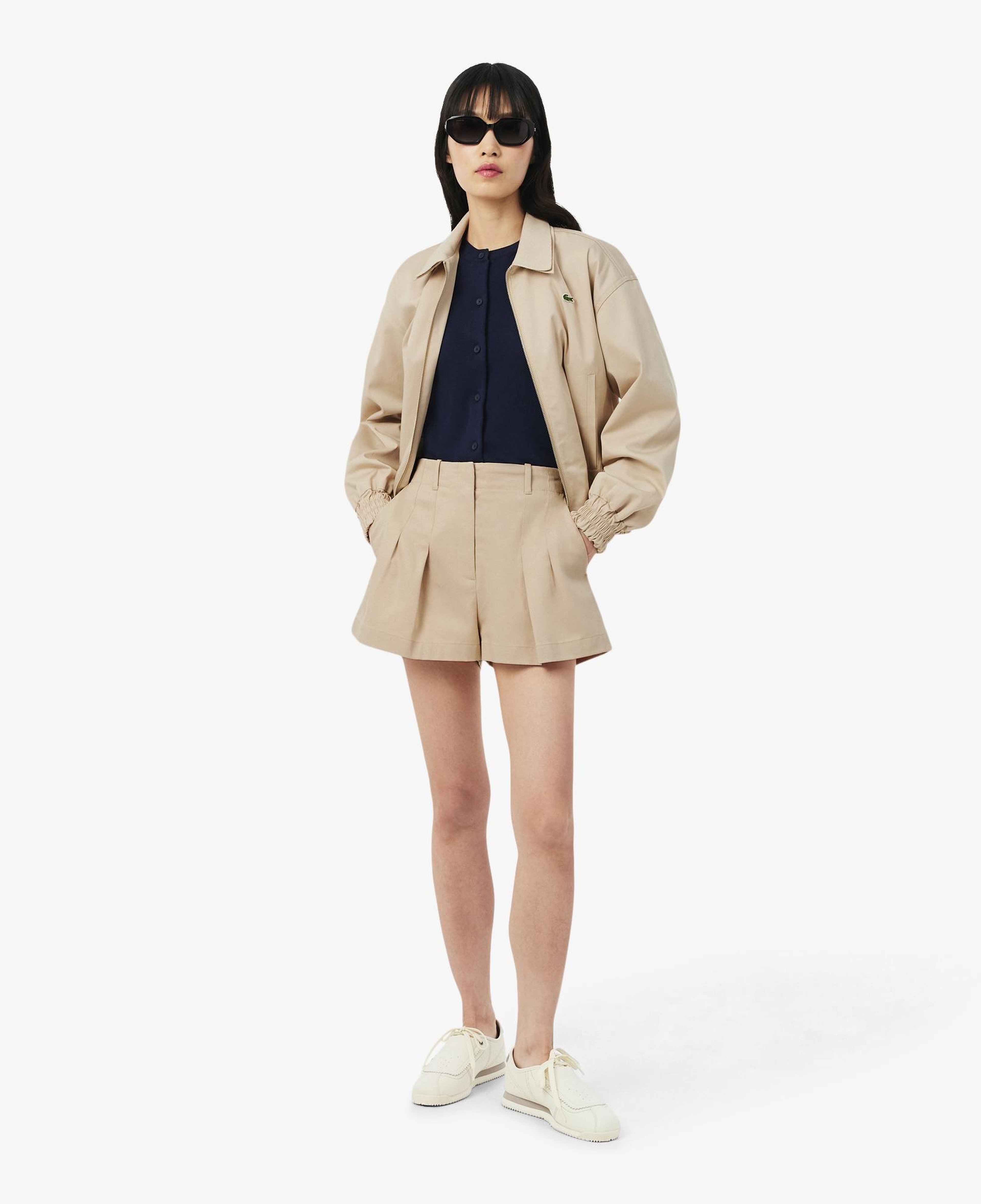 Kadın Oversize Fit Bej Şort