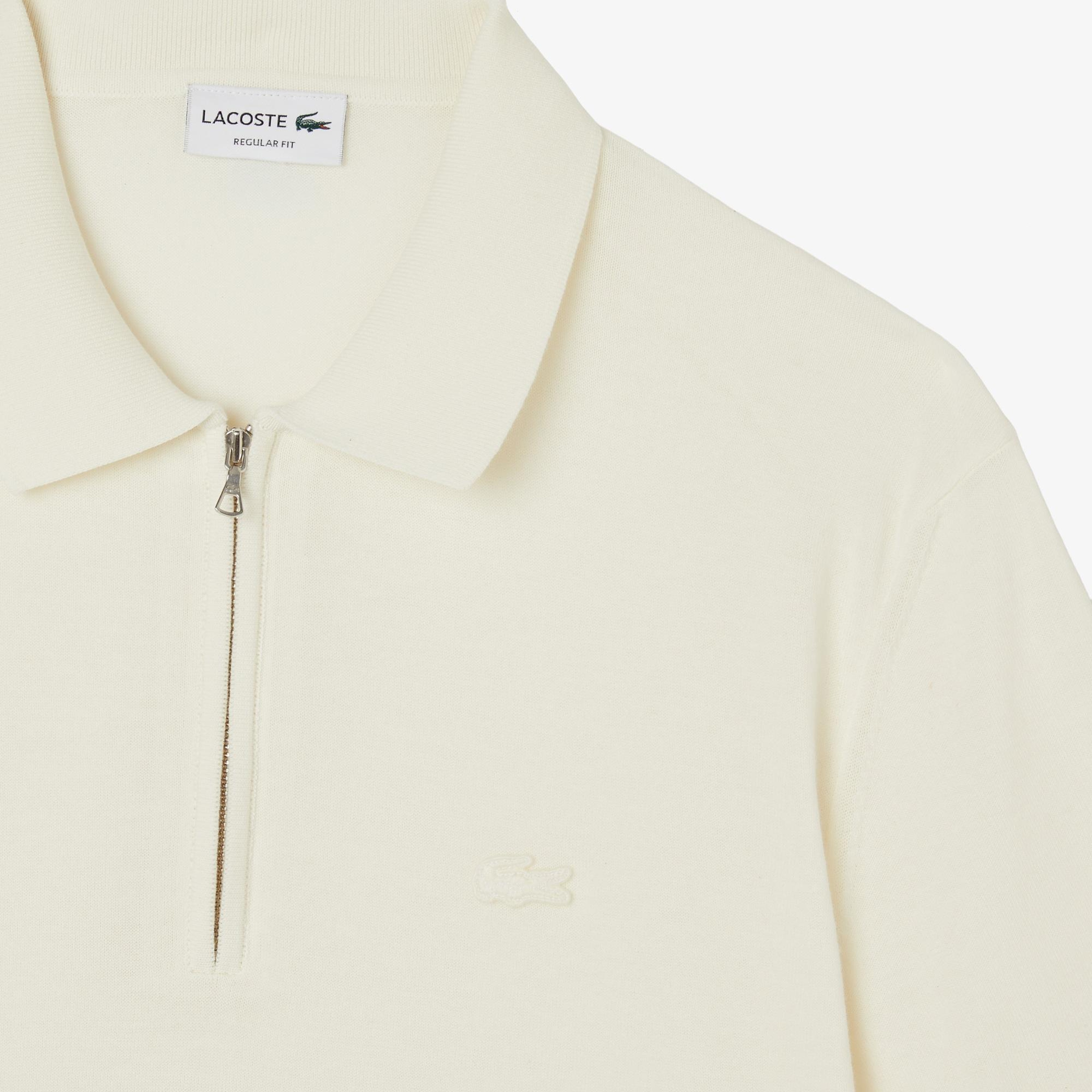 Erkek Classic Fit Kısa Kollu Polo Yaka Krem Triko