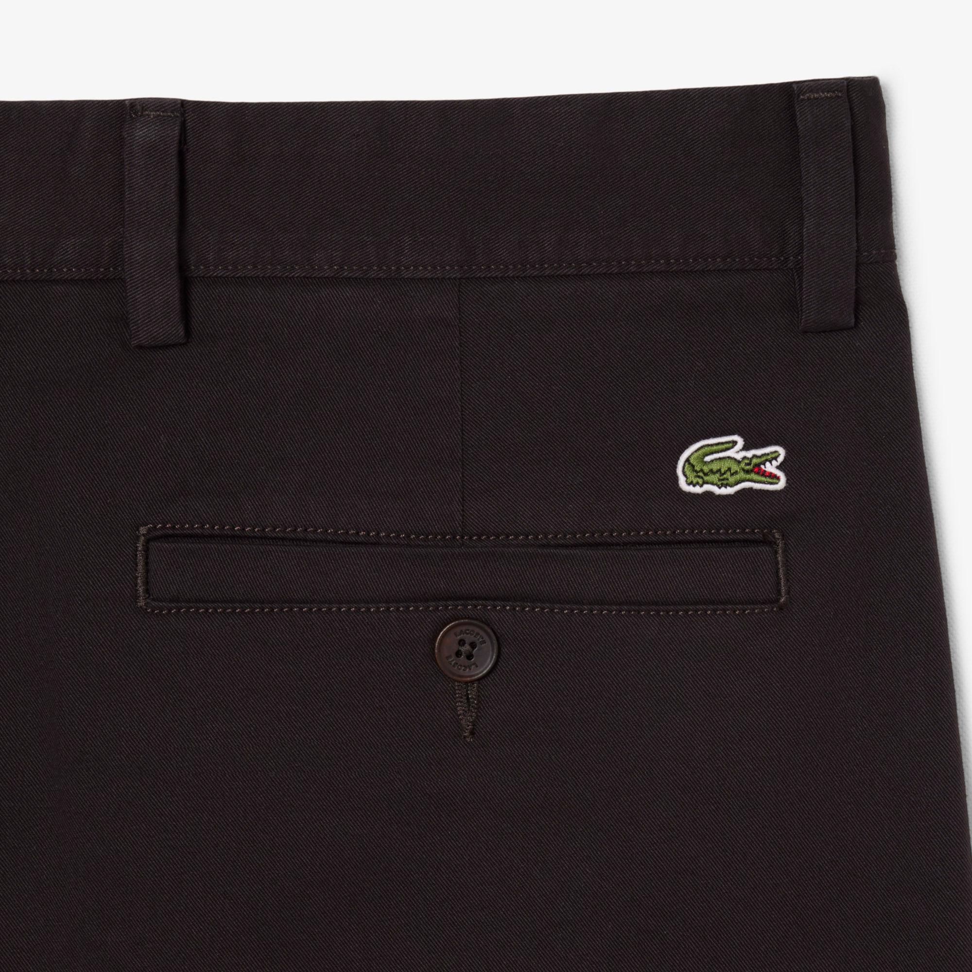 Erkek Slim Fit Koyu Kahverengi Bermuda Şort
