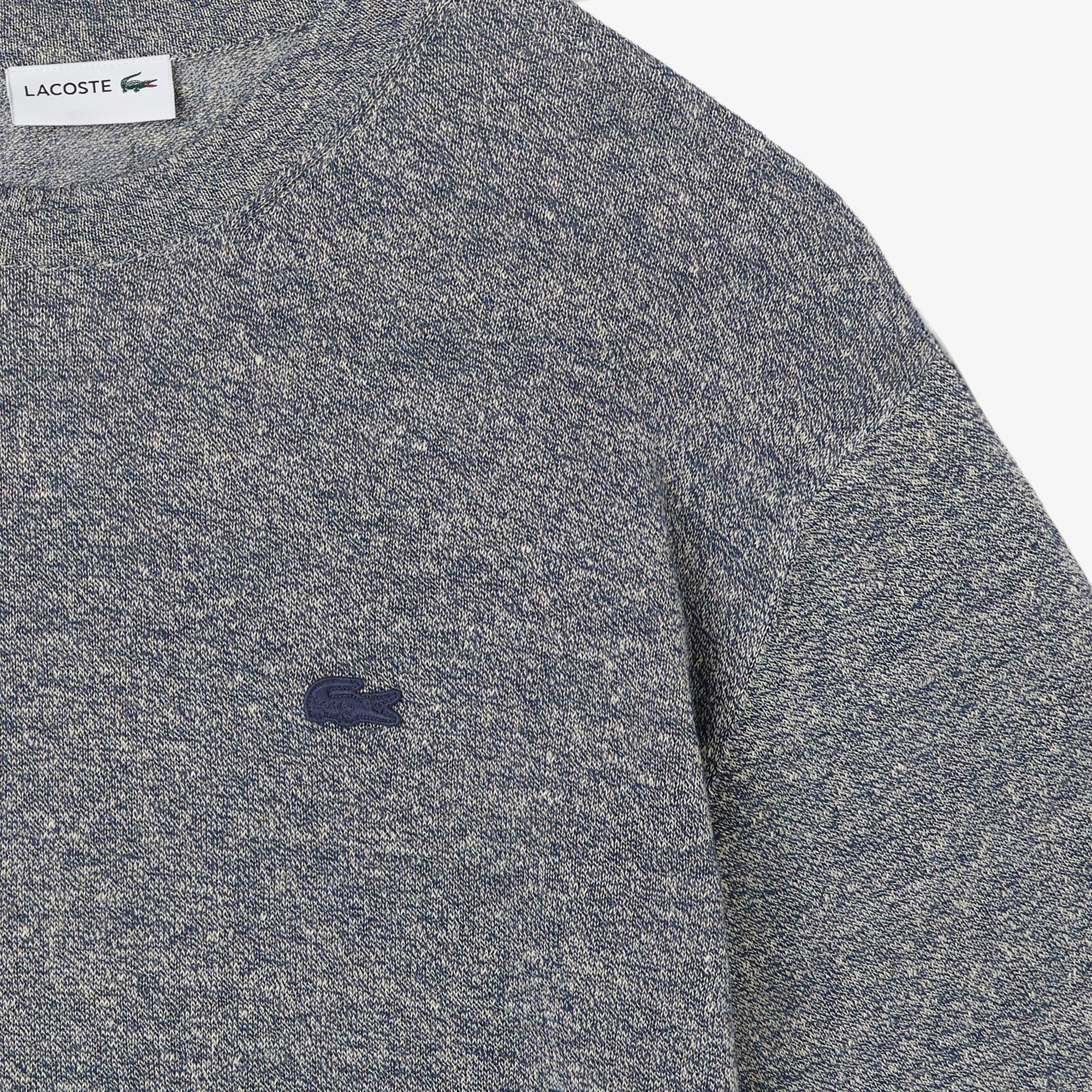 Lacoste Erkek Classic Fit Kısa Kollu Bisiklet Yaka Keten Lacivert Triko