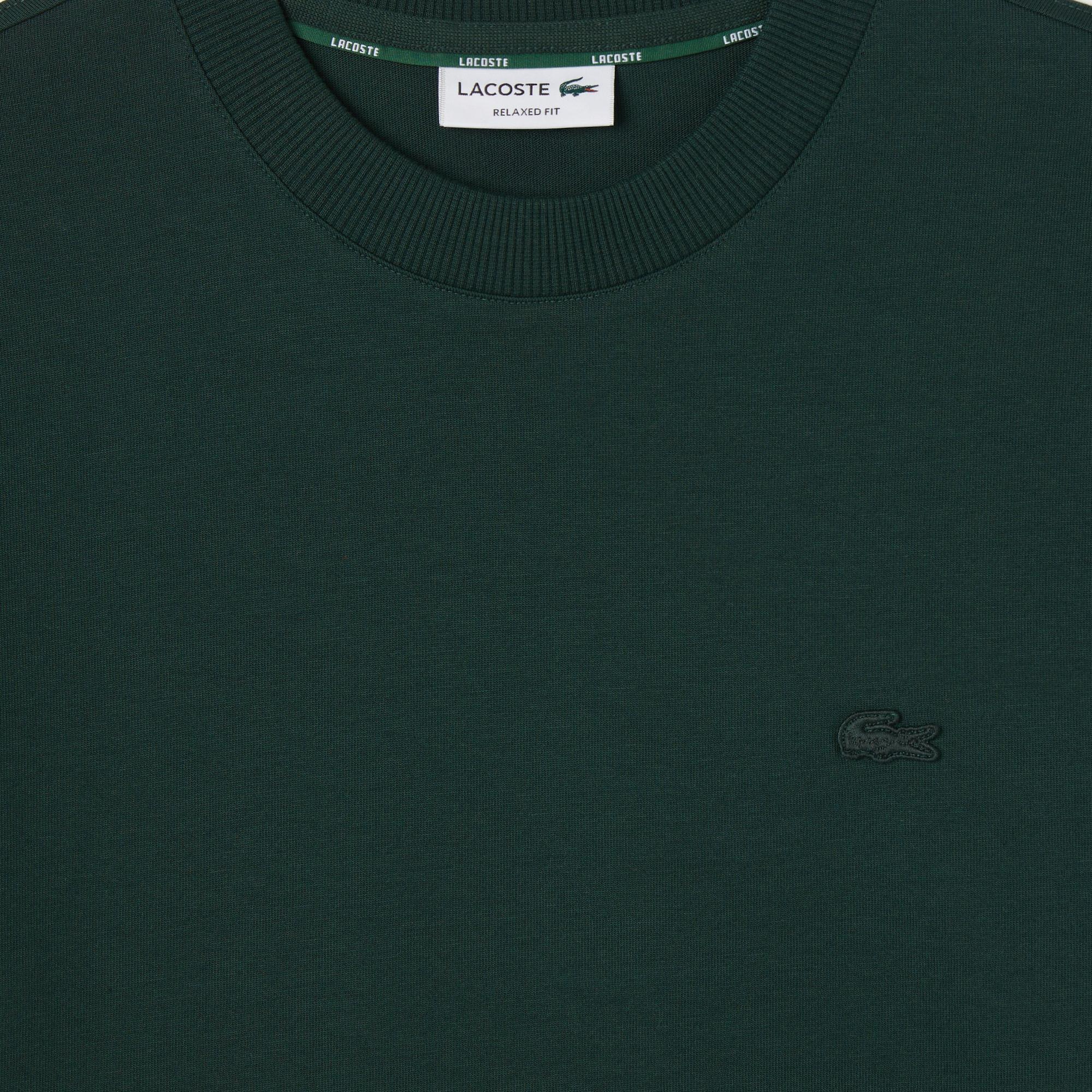 Erkek Relaxed Fit Bisiklet Yaka Yeşil T-Shirt