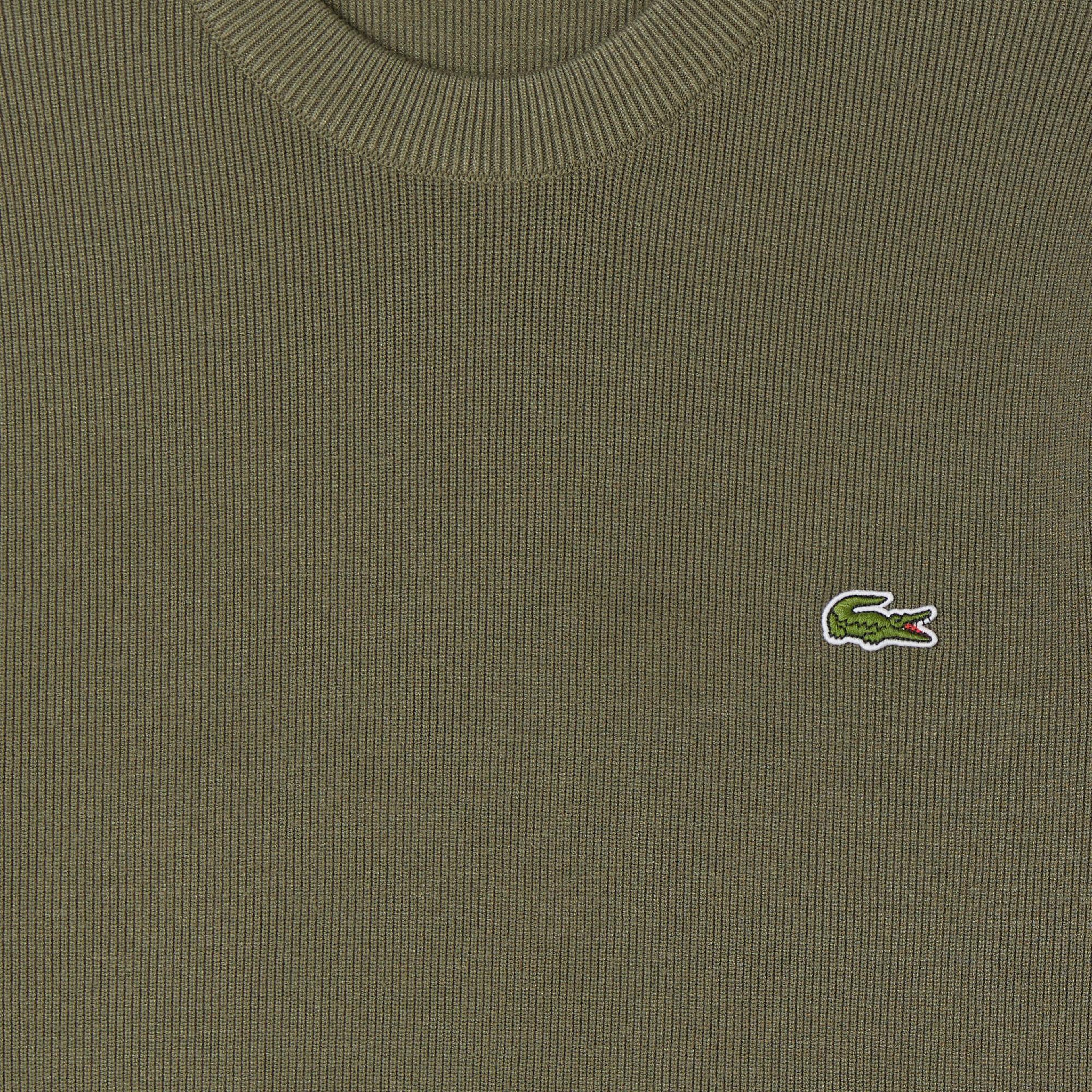 Lacoste Erkek Classic Fit Kısa Kollu Bisiklet Yaka Haki Triko
