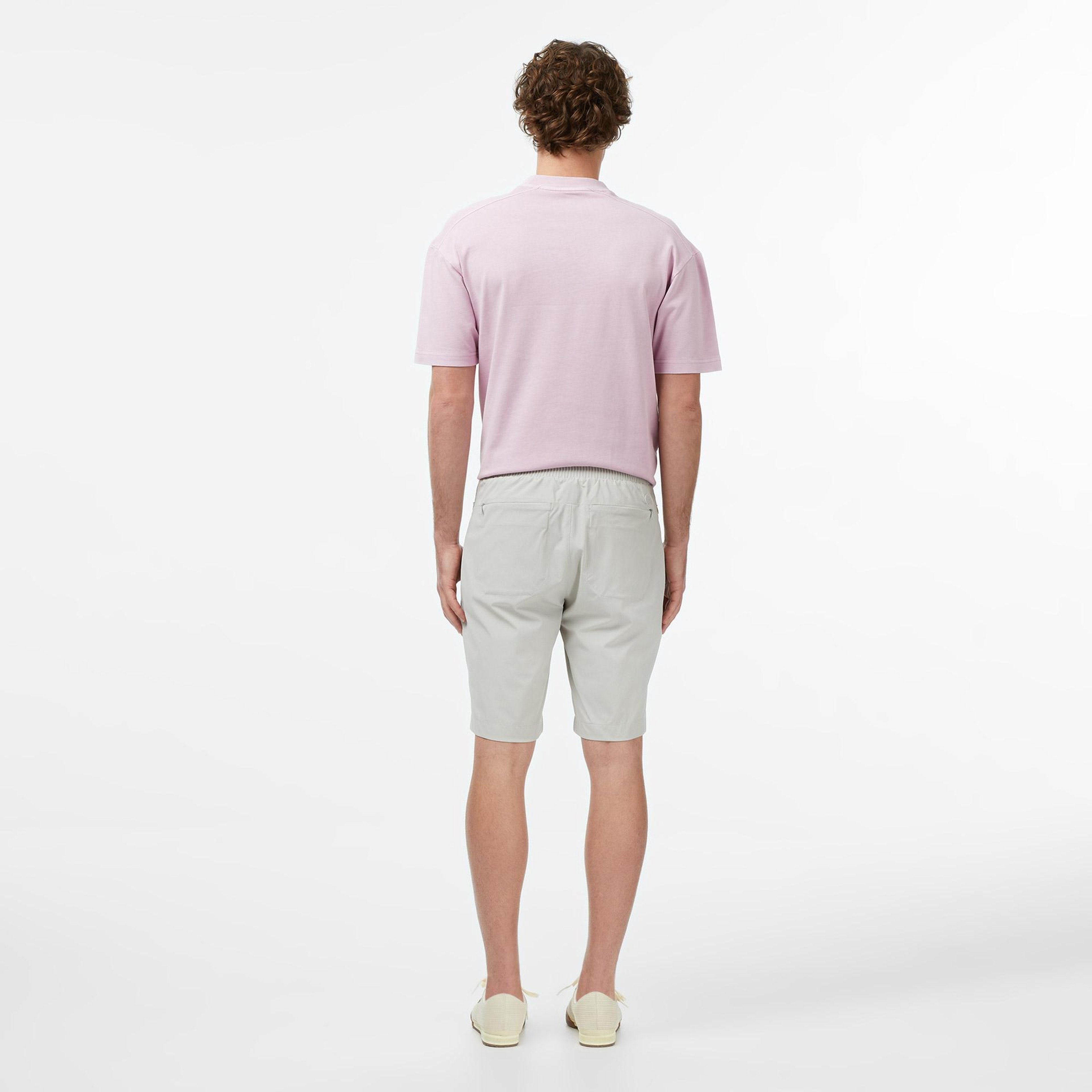 Erkek Tapered Fit Gri Bermuda Şort