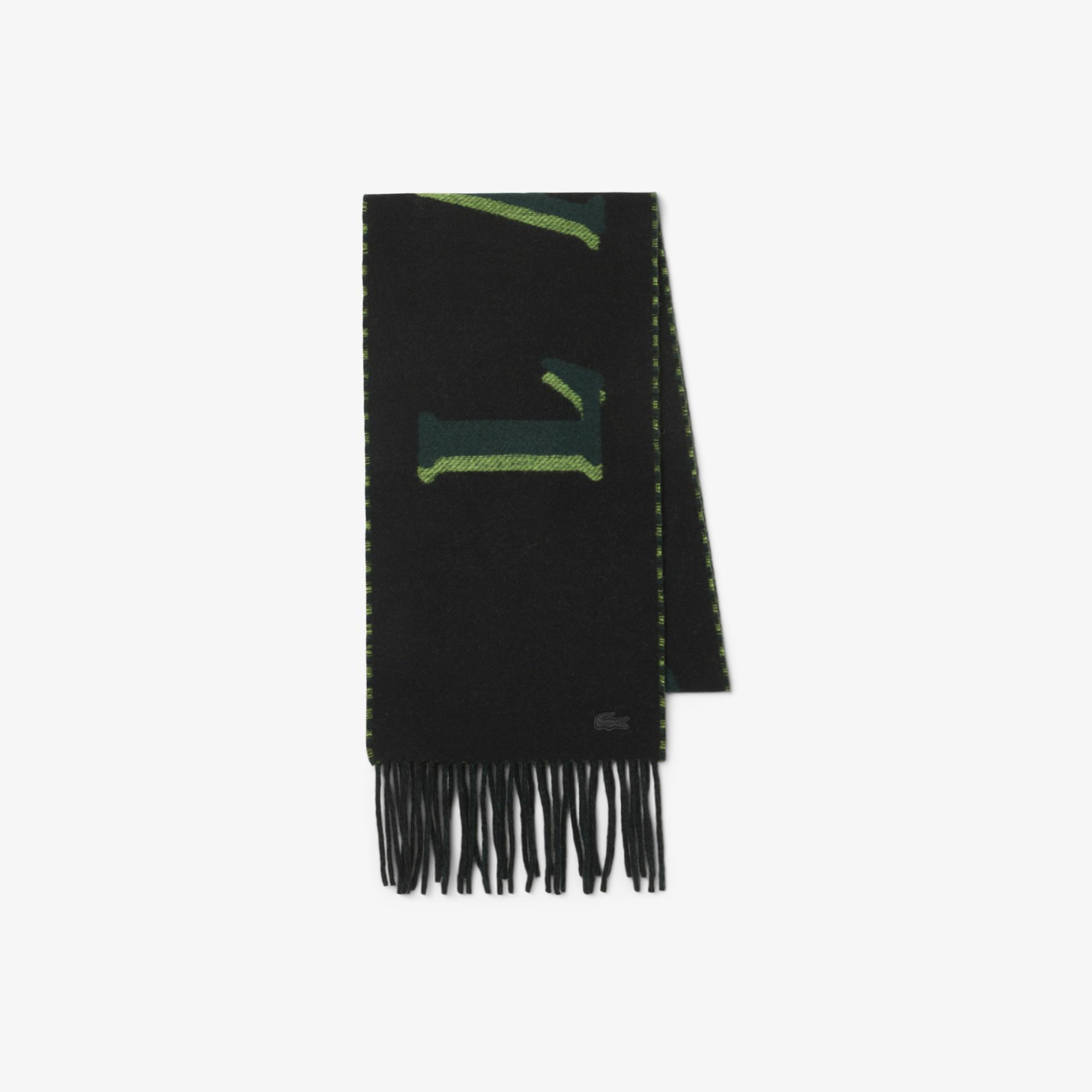 Unisex Baskılı Siyah Atkı