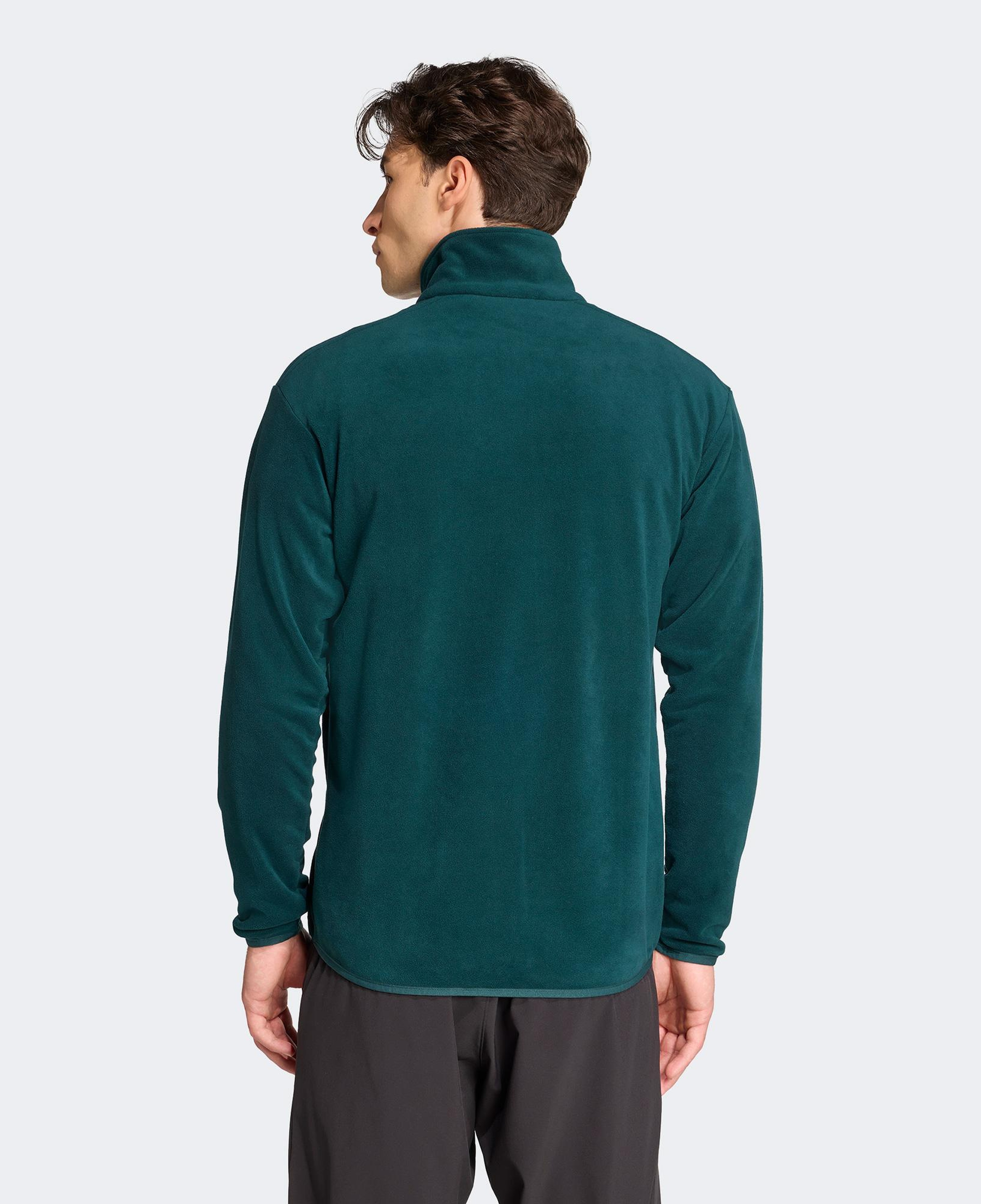 adidas Multi Essentials Full Zip Fleece Erkek Yeşil Yürüyüş Polar