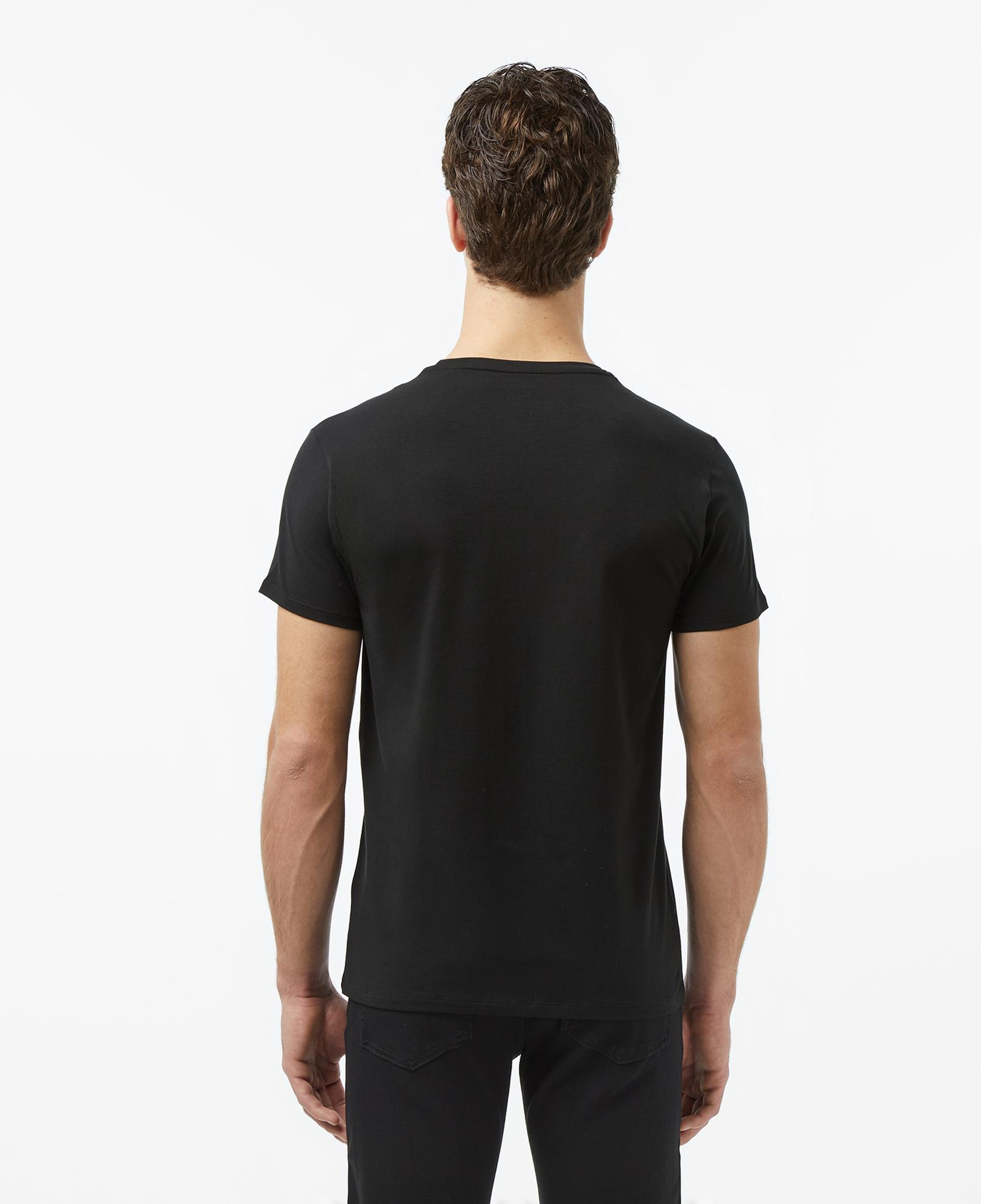 Erkek Slim Fit Bisiklet Yaka Siyah T-Shirt