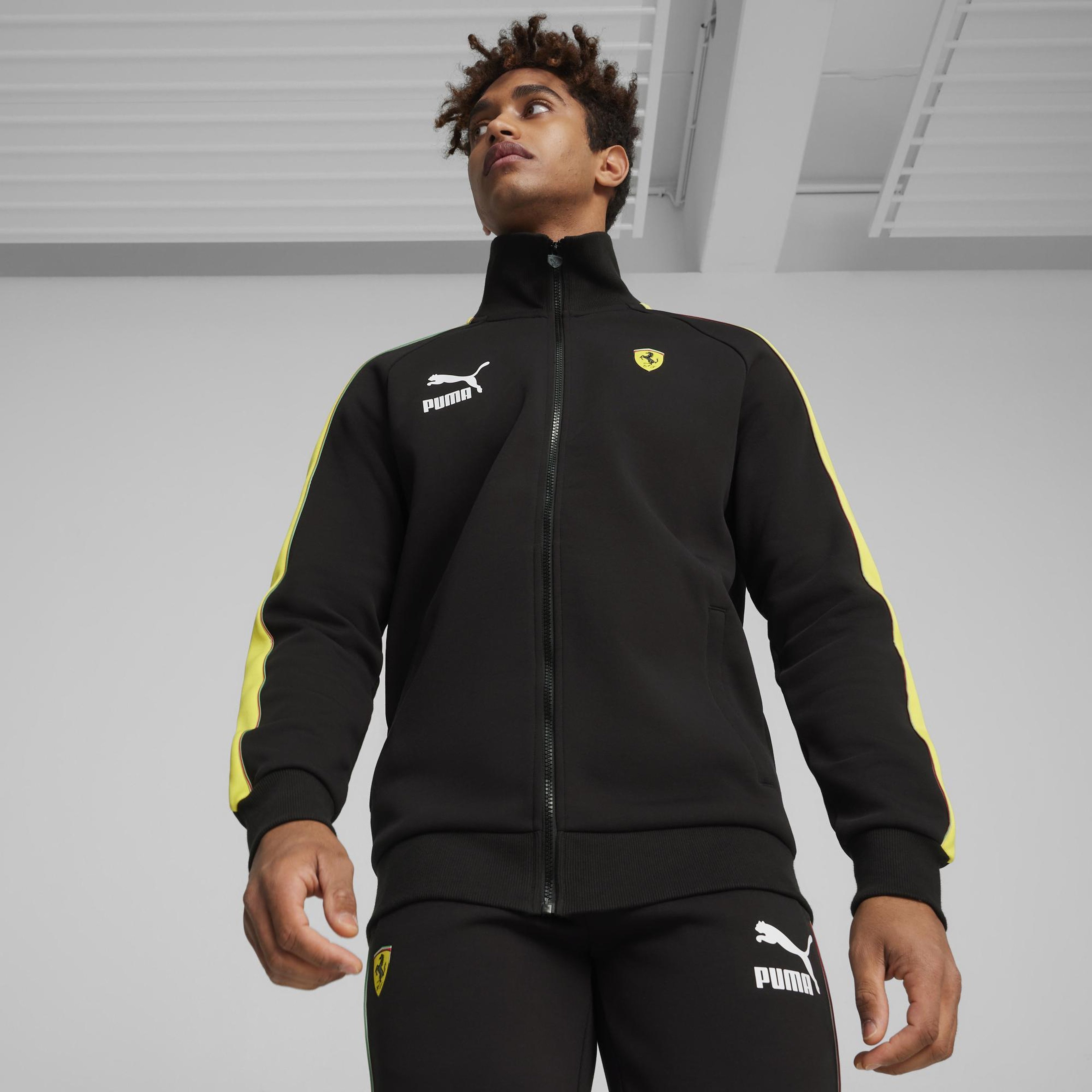 Puma Ferrari Race Iconic T7 Unisex Siyah Antrenman Ceketi