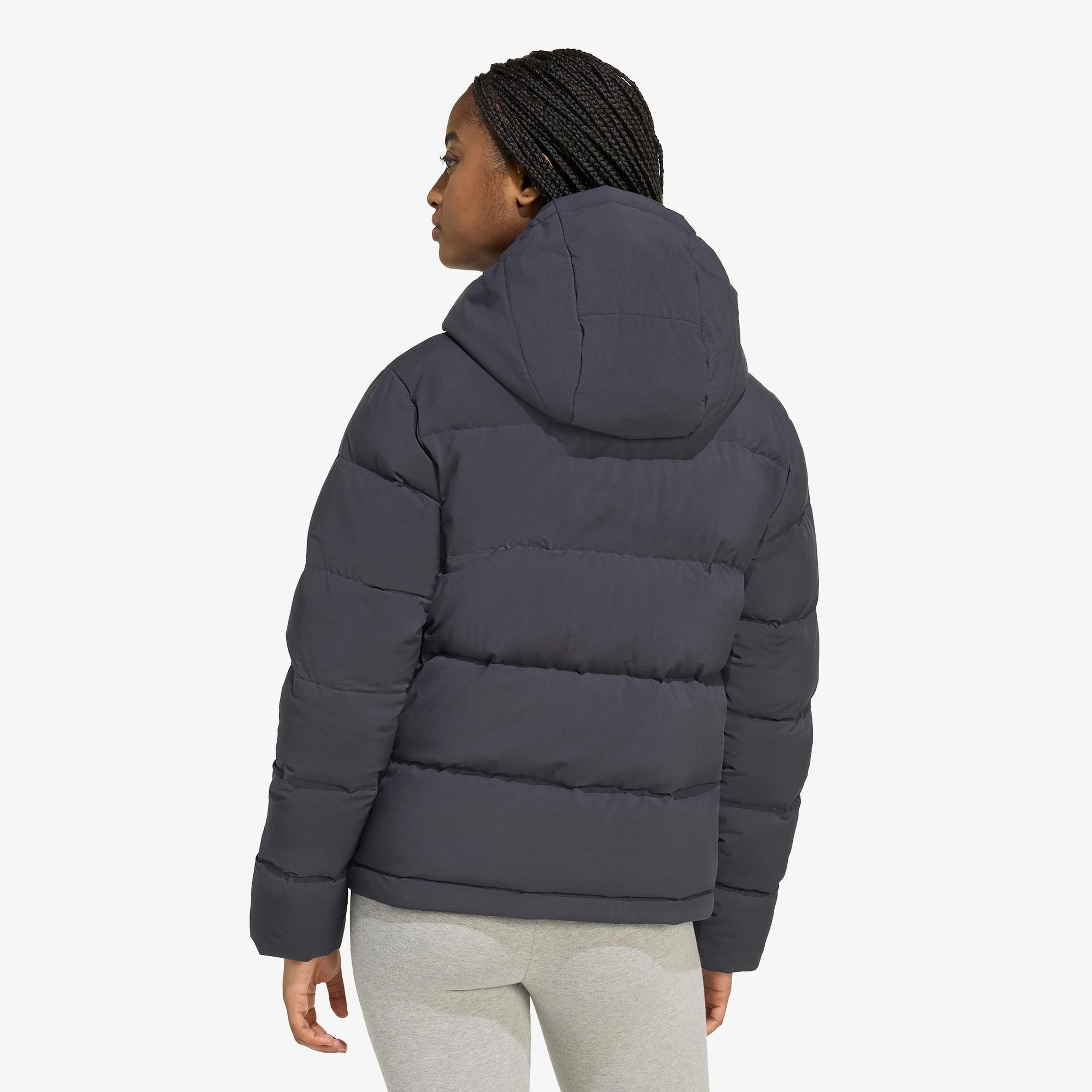 adidas Helionic Climawarm Dolgulu Kapüşonlu Kadın Siyah Outdoor Montu