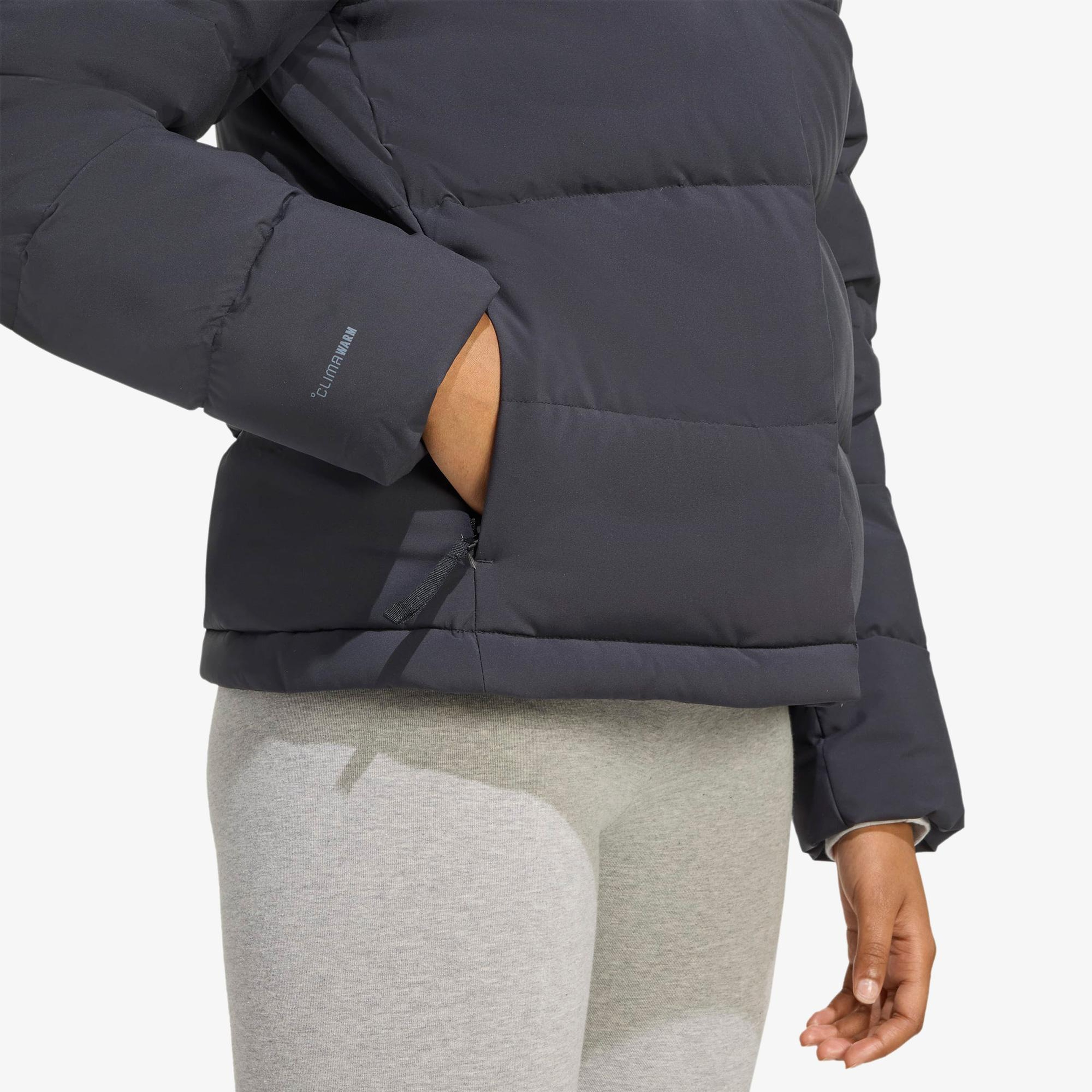 adidas Helionic Climawarm Dolgulu Kapüşonlu Kadın Siyah Outdoor Montu