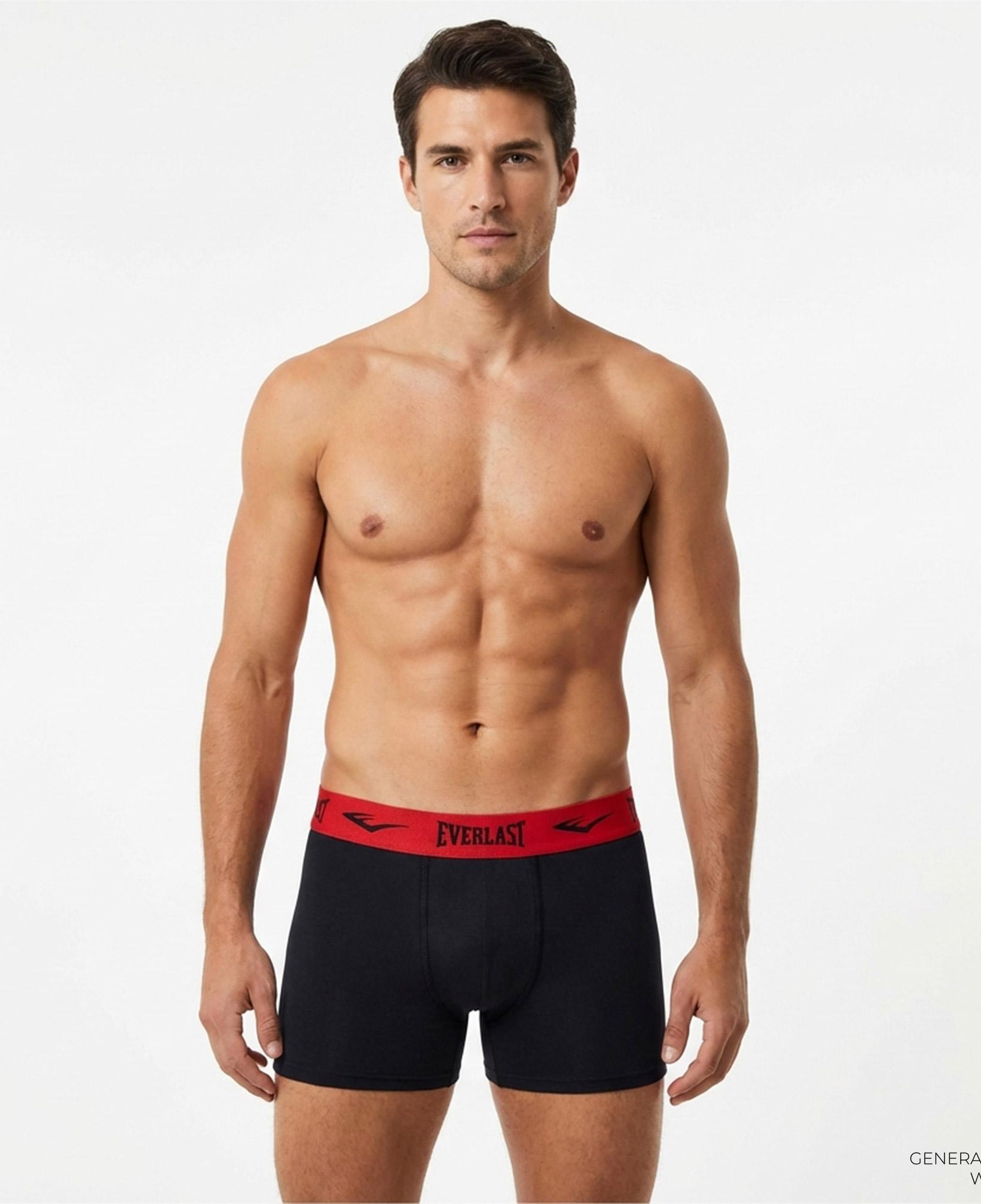 Everlast Erkek Siyah 3'lü Boxer
