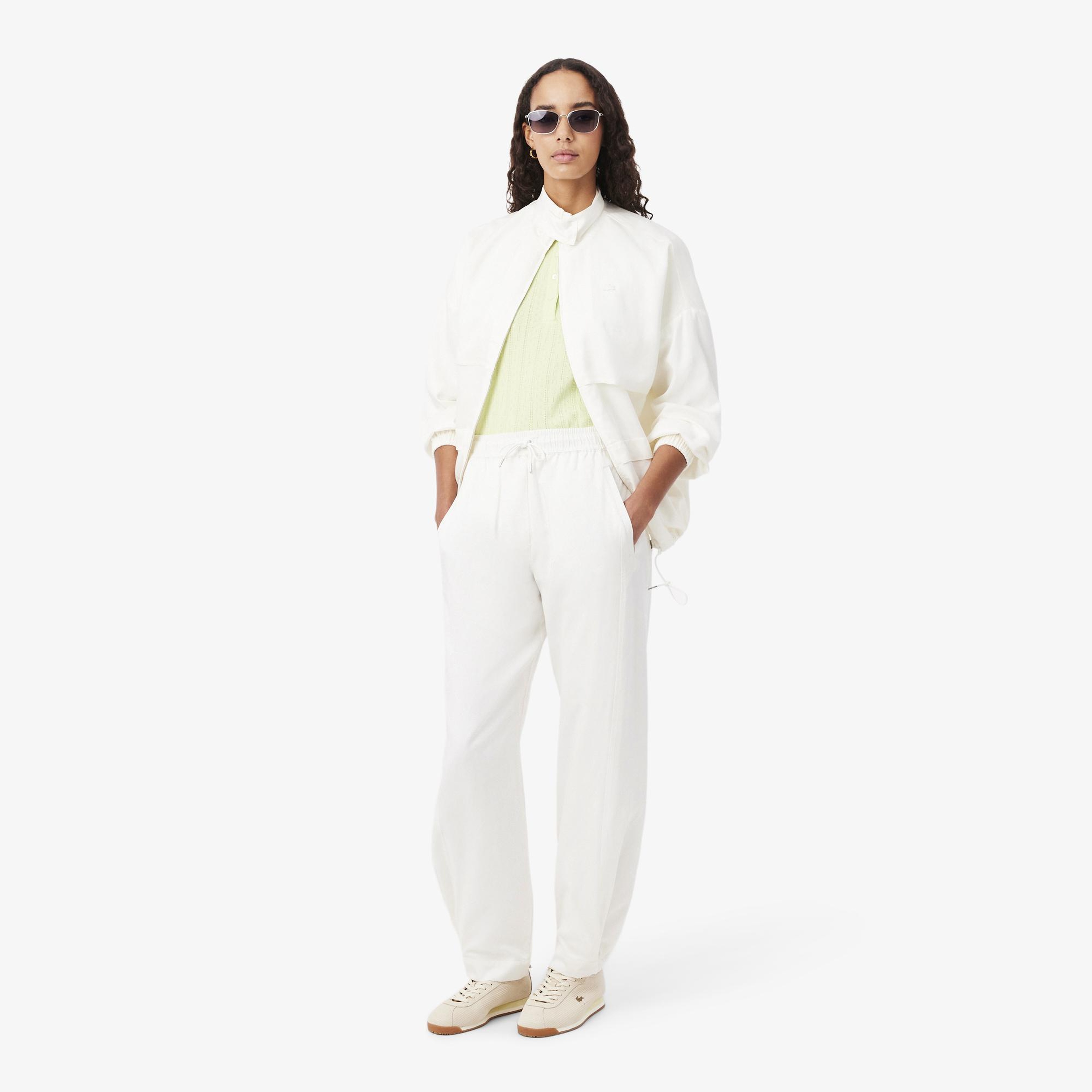 Kadın Oversize Fit Beyaz Pantolon