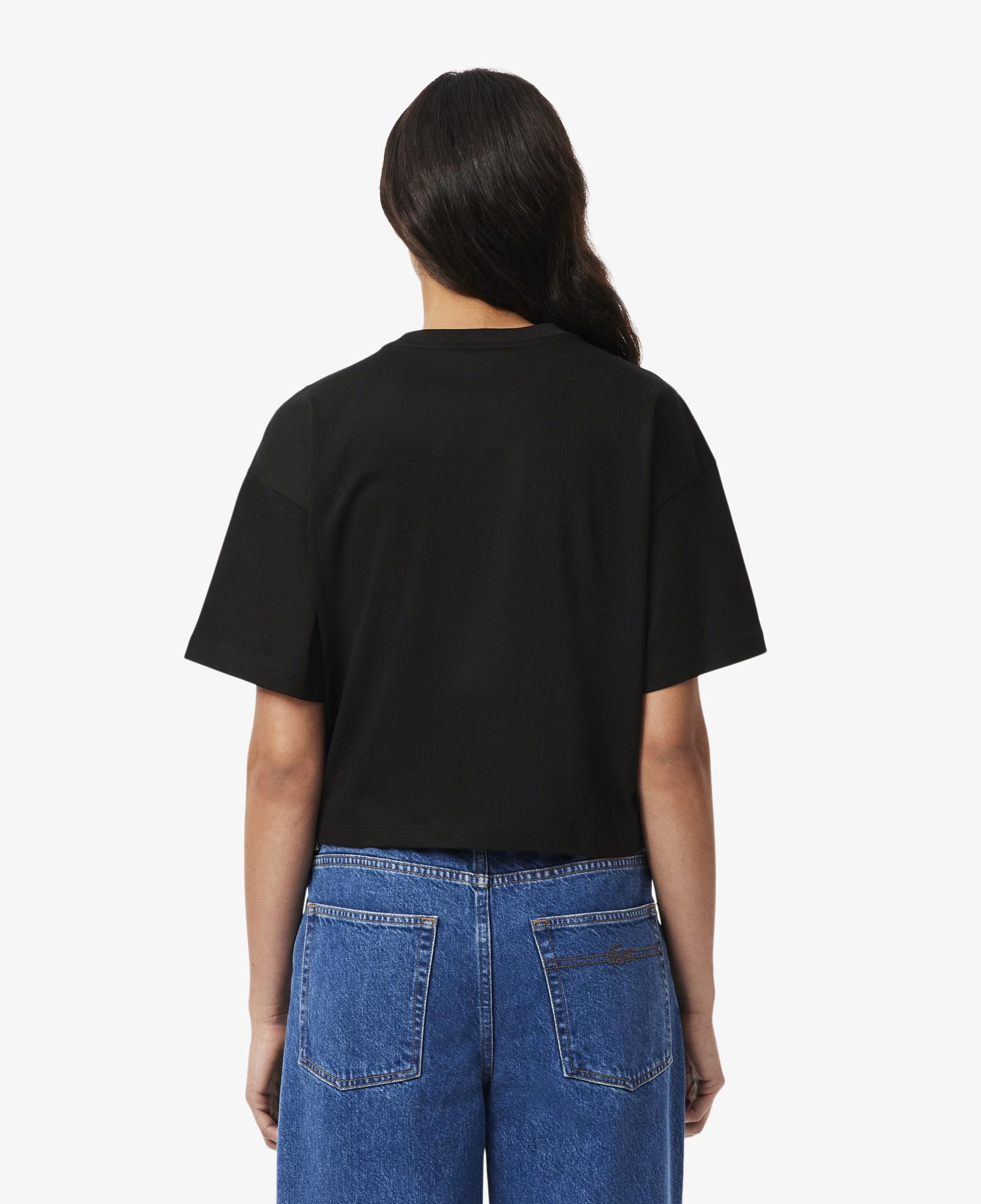 Kadın Relaxed Fit Bisiklet Yaka Siyah T-Shirt