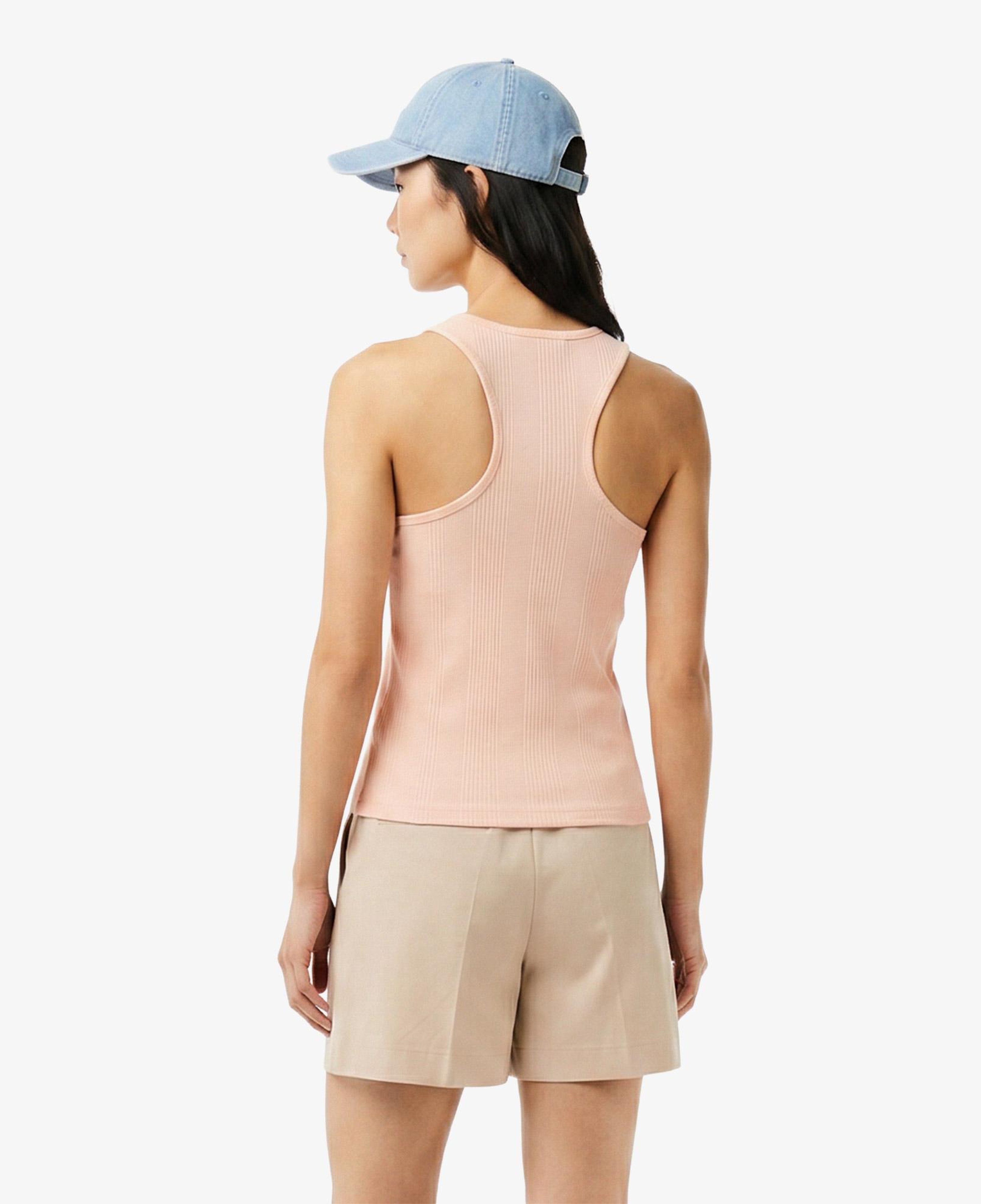 Kadın Slim Fit Kolsuz Bisiklet Yaka Turuncu Bluz