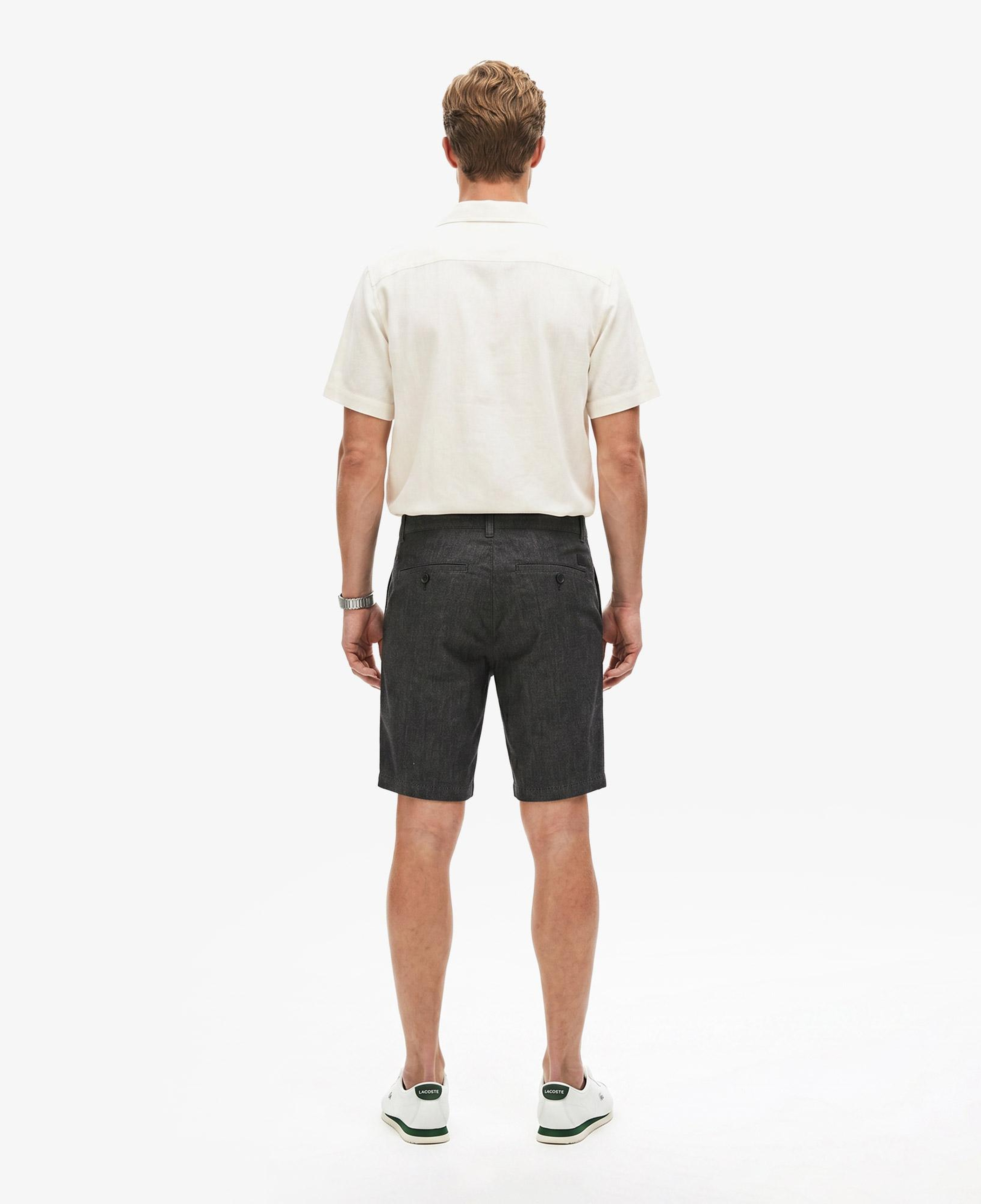 Erkek Slim Fit Siyah Bermuda Şort