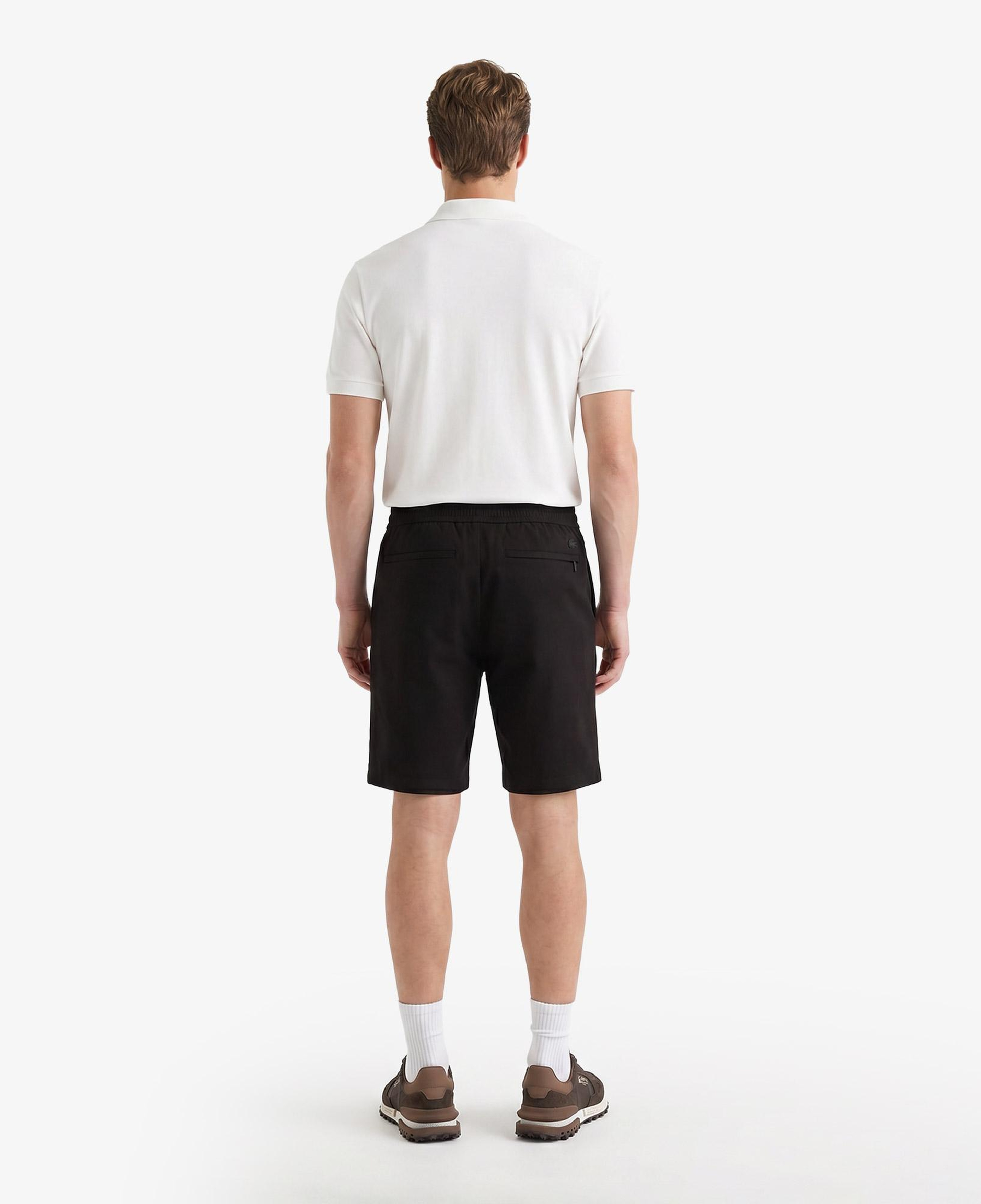 Erkek Tapered Fit Keten Kahverengi Bermuda Şort
