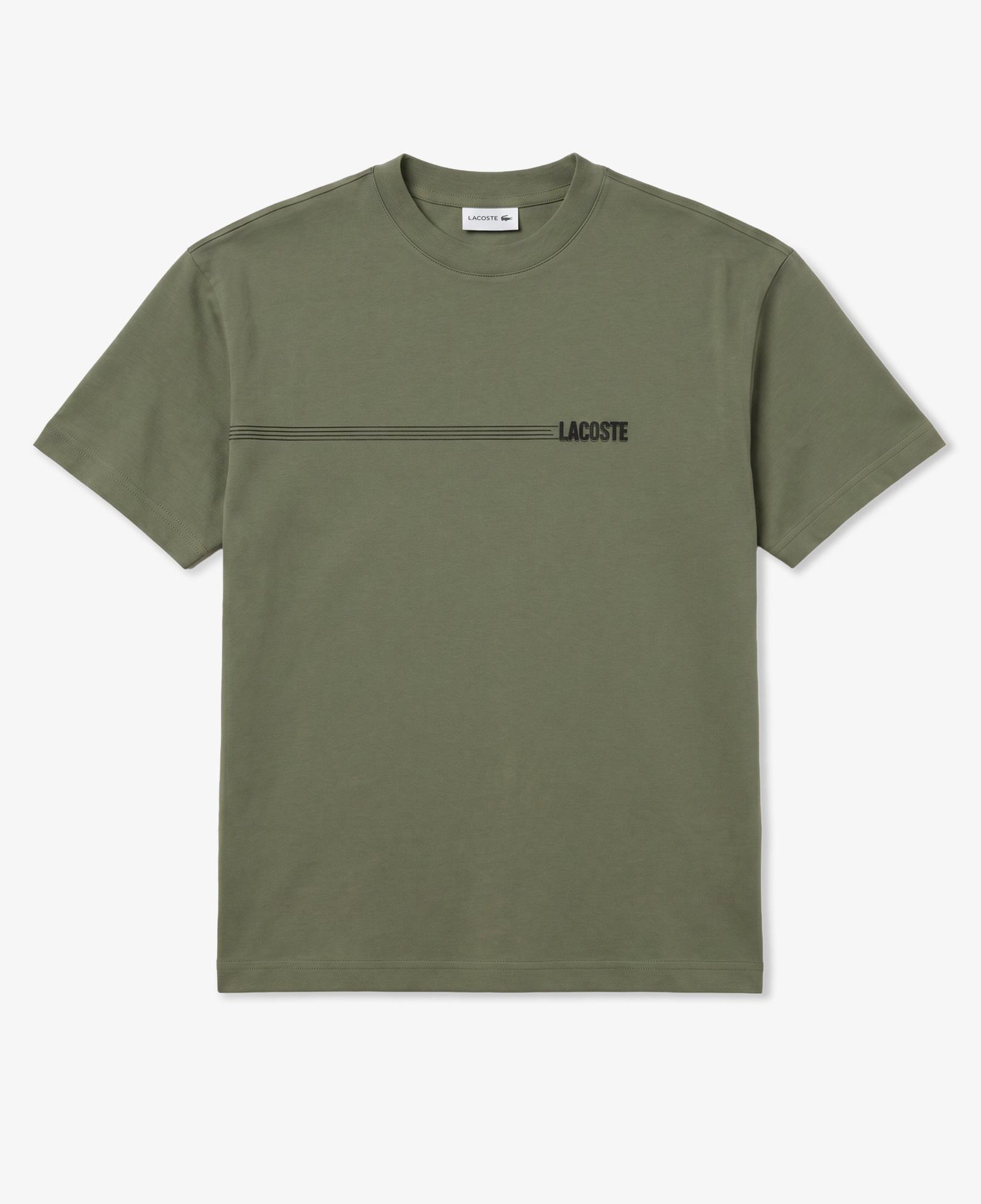 Erkek Regular Fit Bisiklet Yaka Baskılı Haki T-Shirt