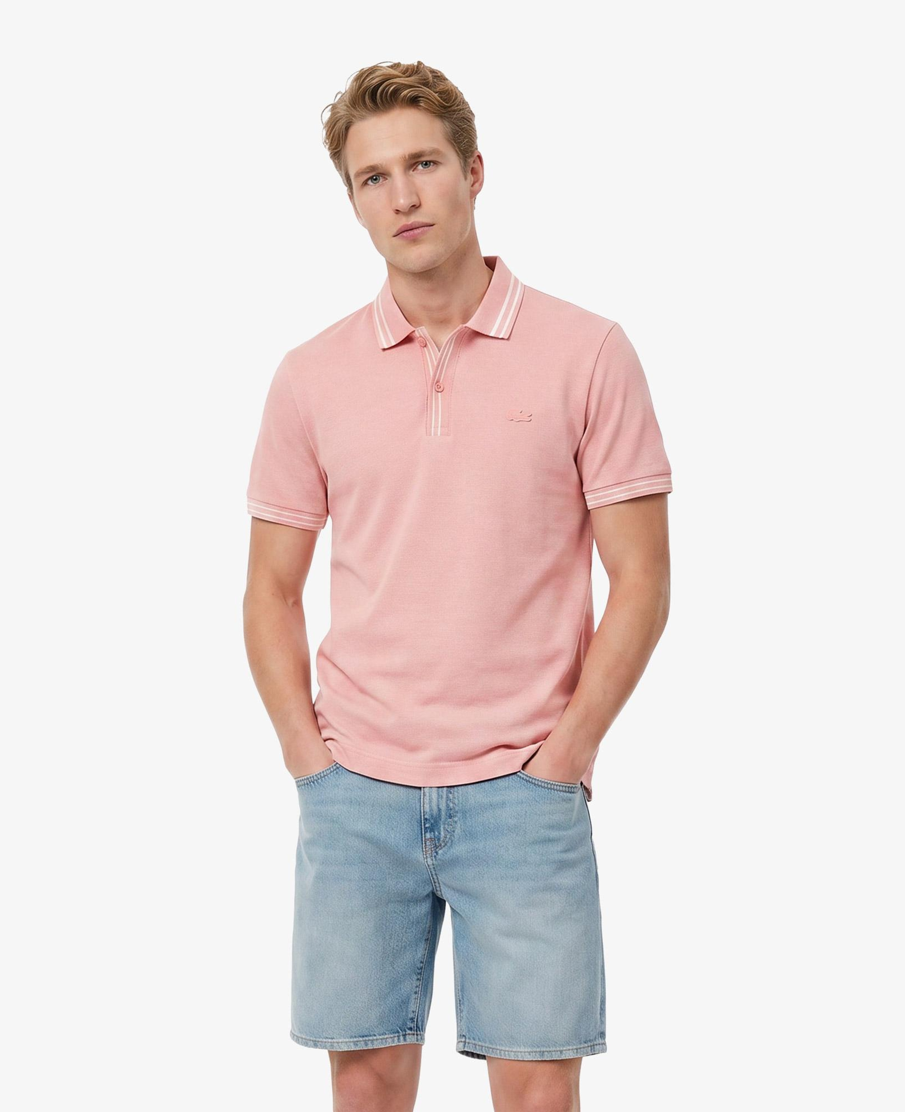 Erkek Regular Fit Pembe Polo