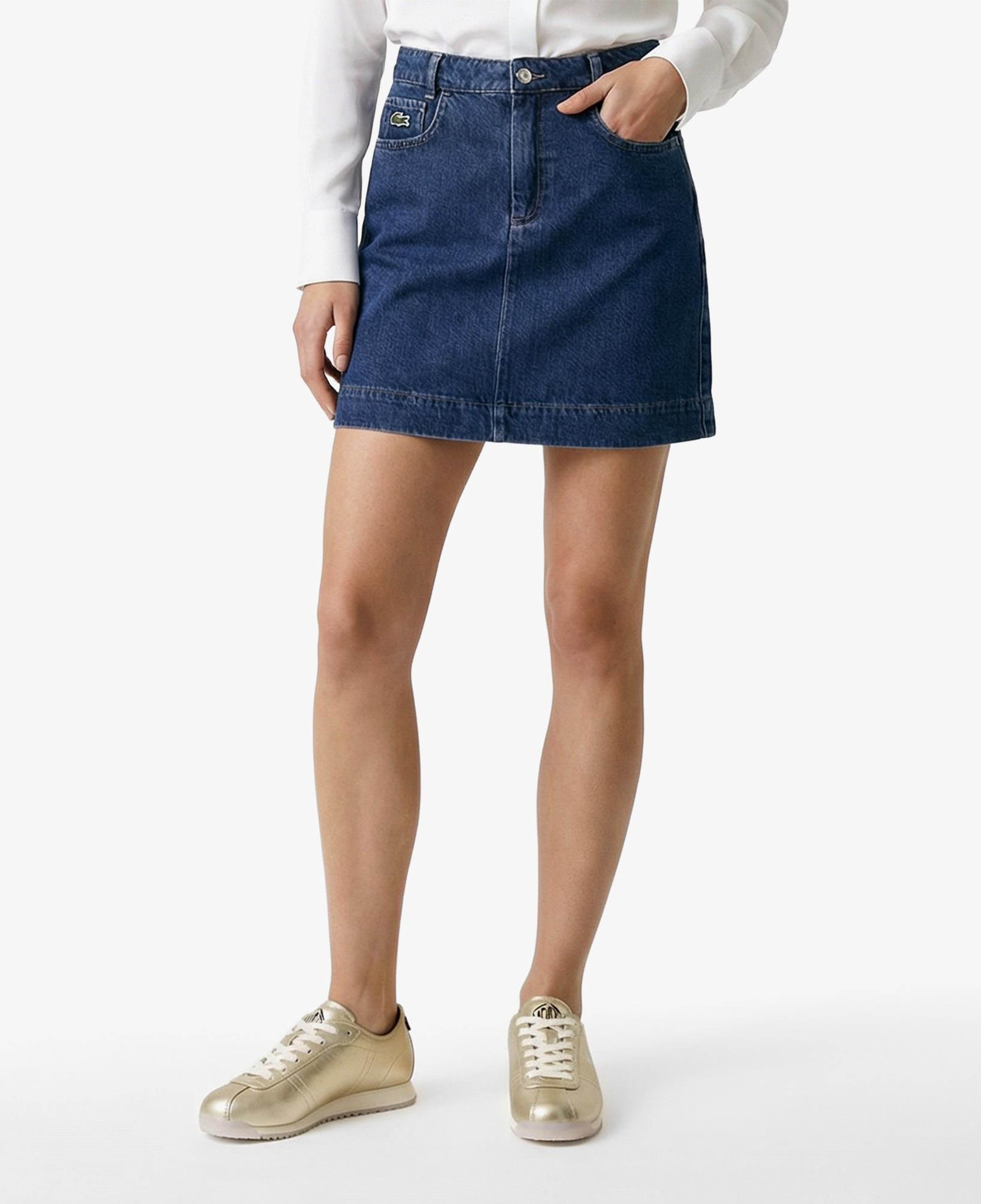 Kadın Classic Fit Denim Koyu Mavi Etek