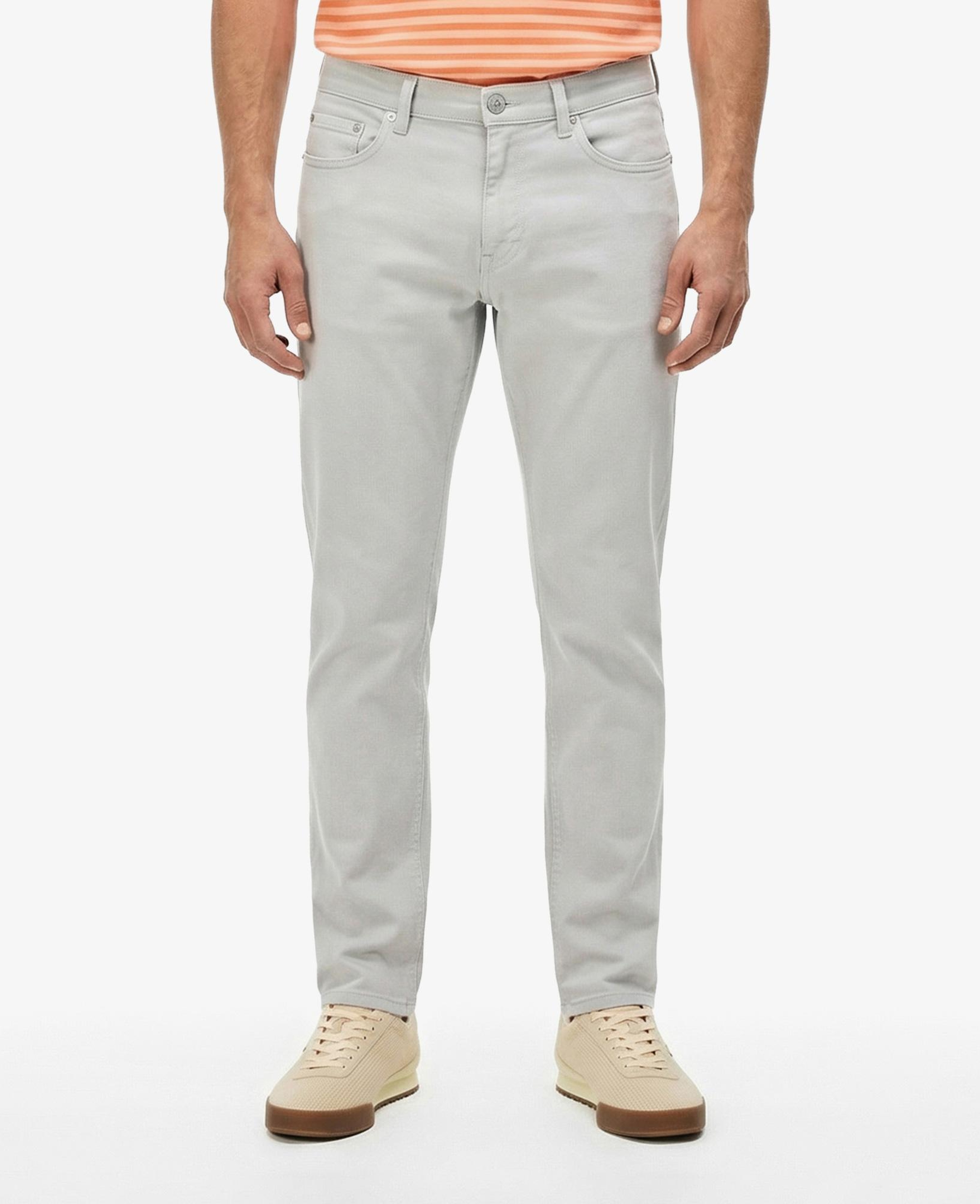 Erkek Slim Fit Gri Jean Pantolon