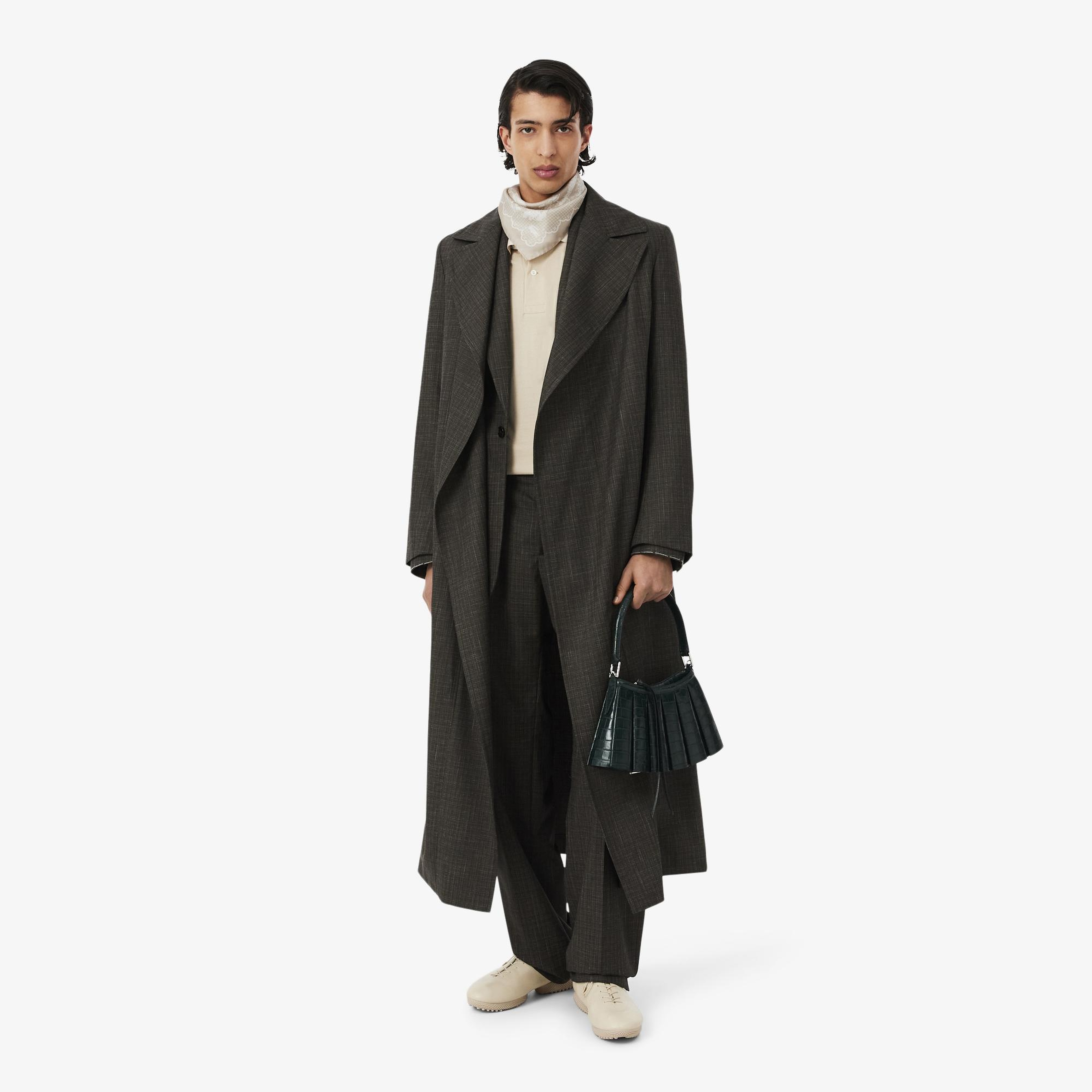 SS26 RUNWAY Unisex Baskılı İpek Bej Fular