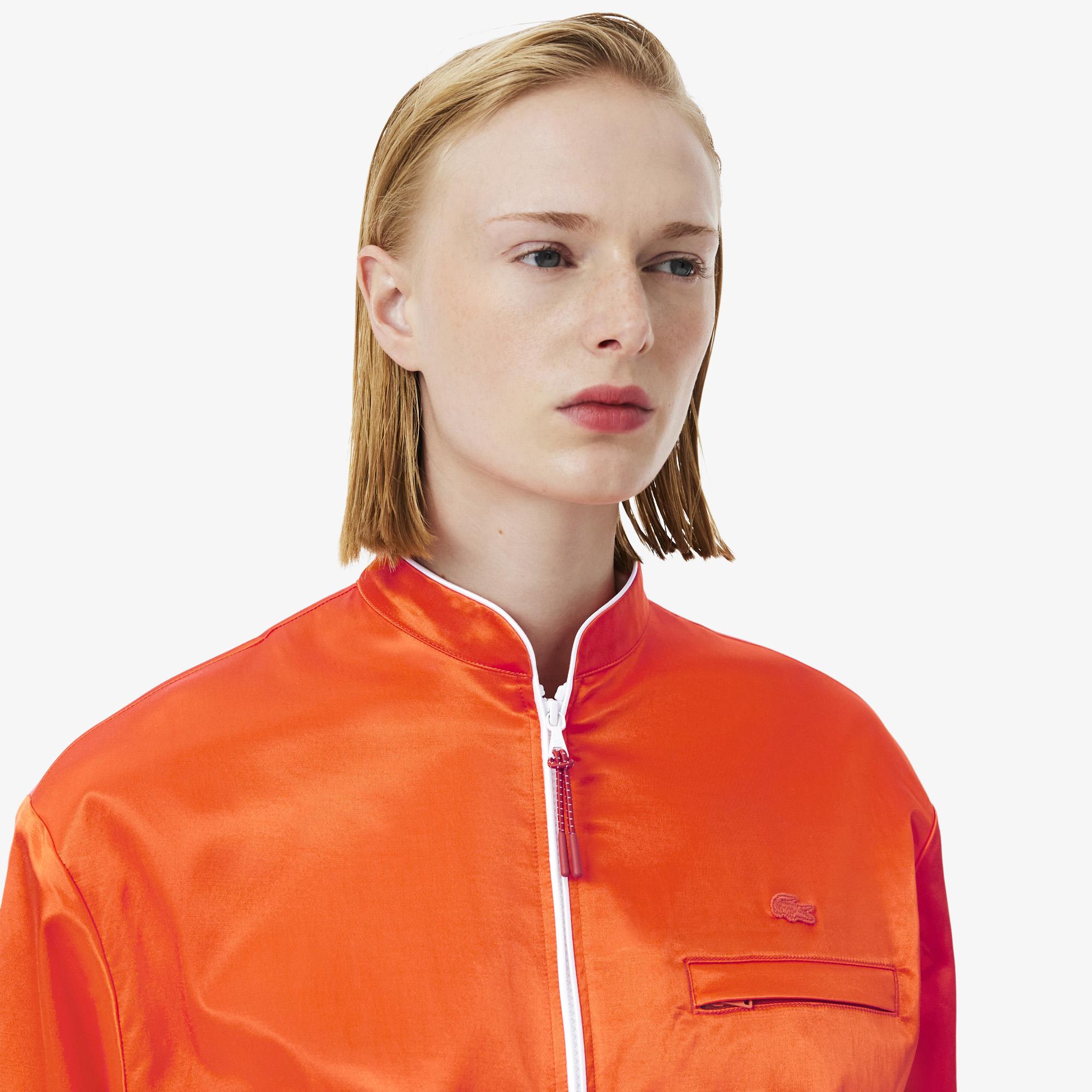 SS26 RUNWAY Kadın Fermuarlı Turuncu Ceket