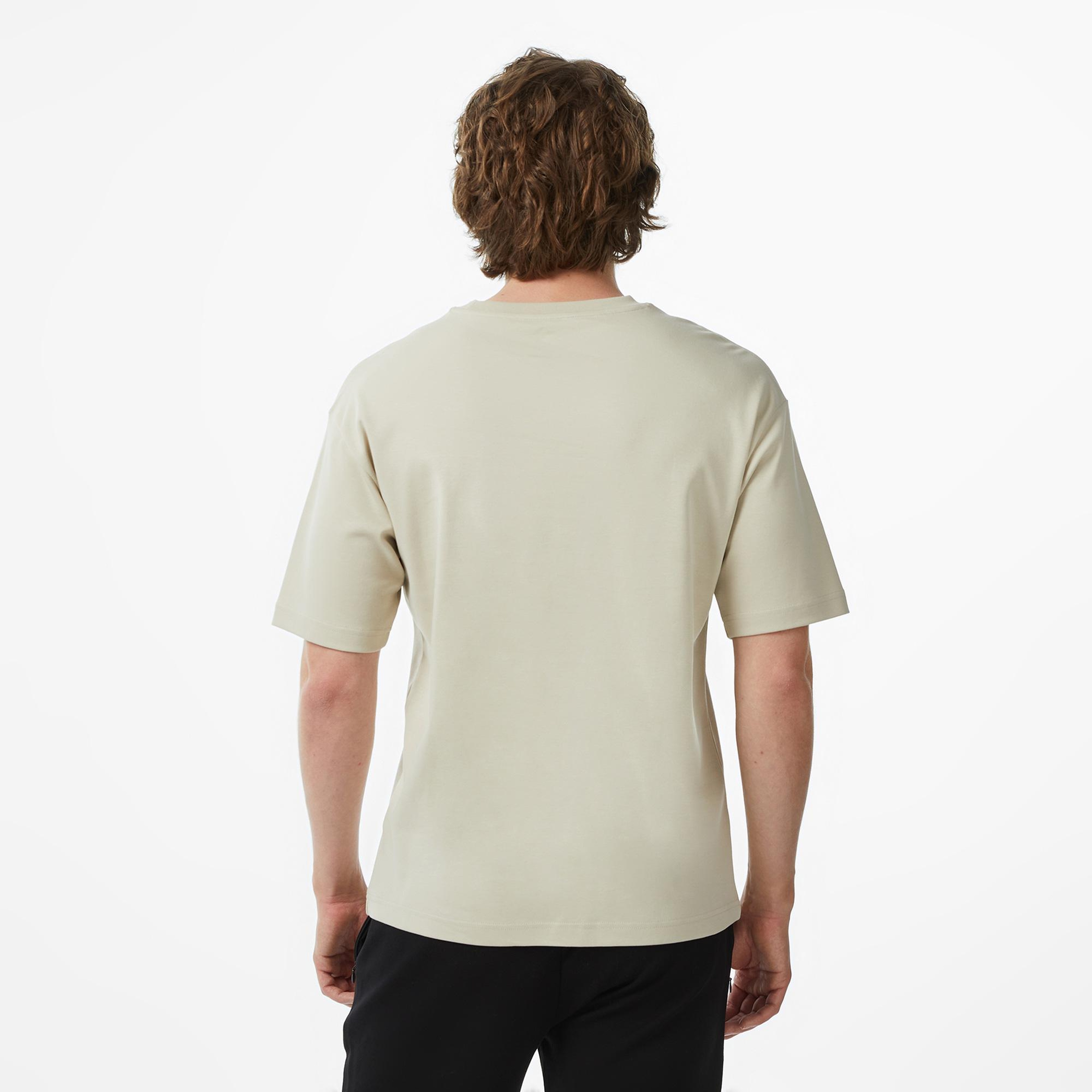 Converse Erkek Chevron Baskılı Bej T-Shirt
