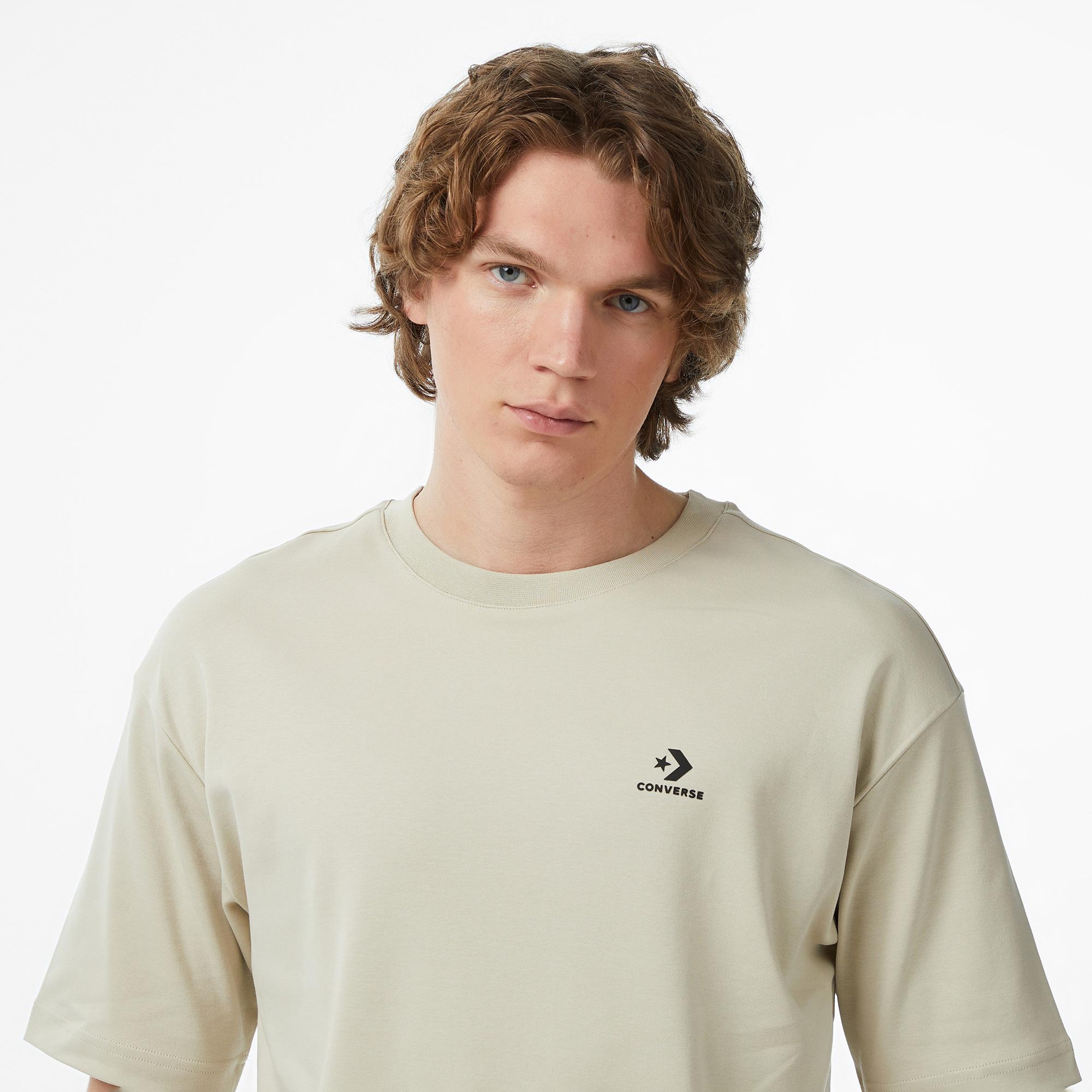 Converse Erkek Chevron Baskılı Bej T-Shirt
