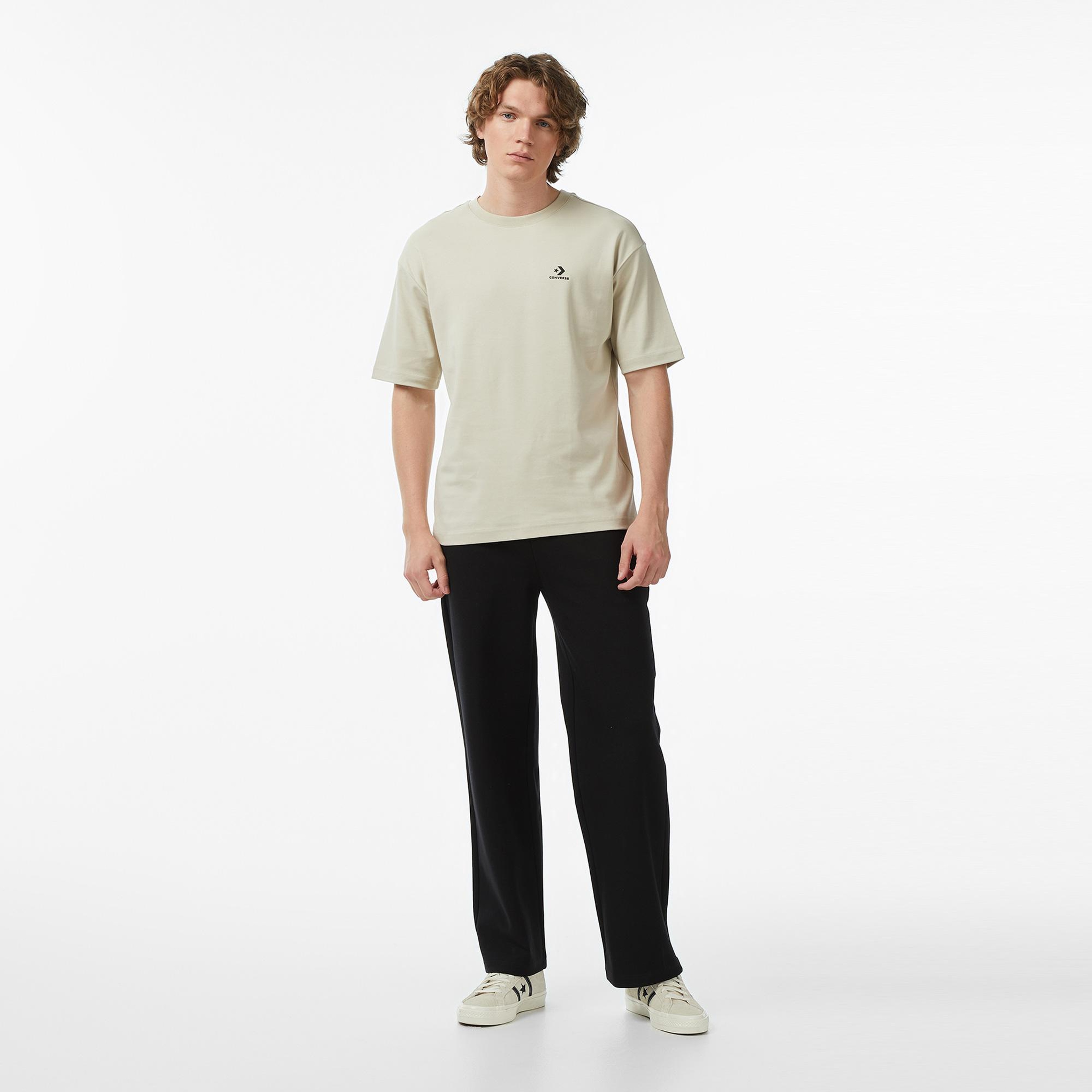 Converse Erkek Chevron Baskılı Bej T-Shirt