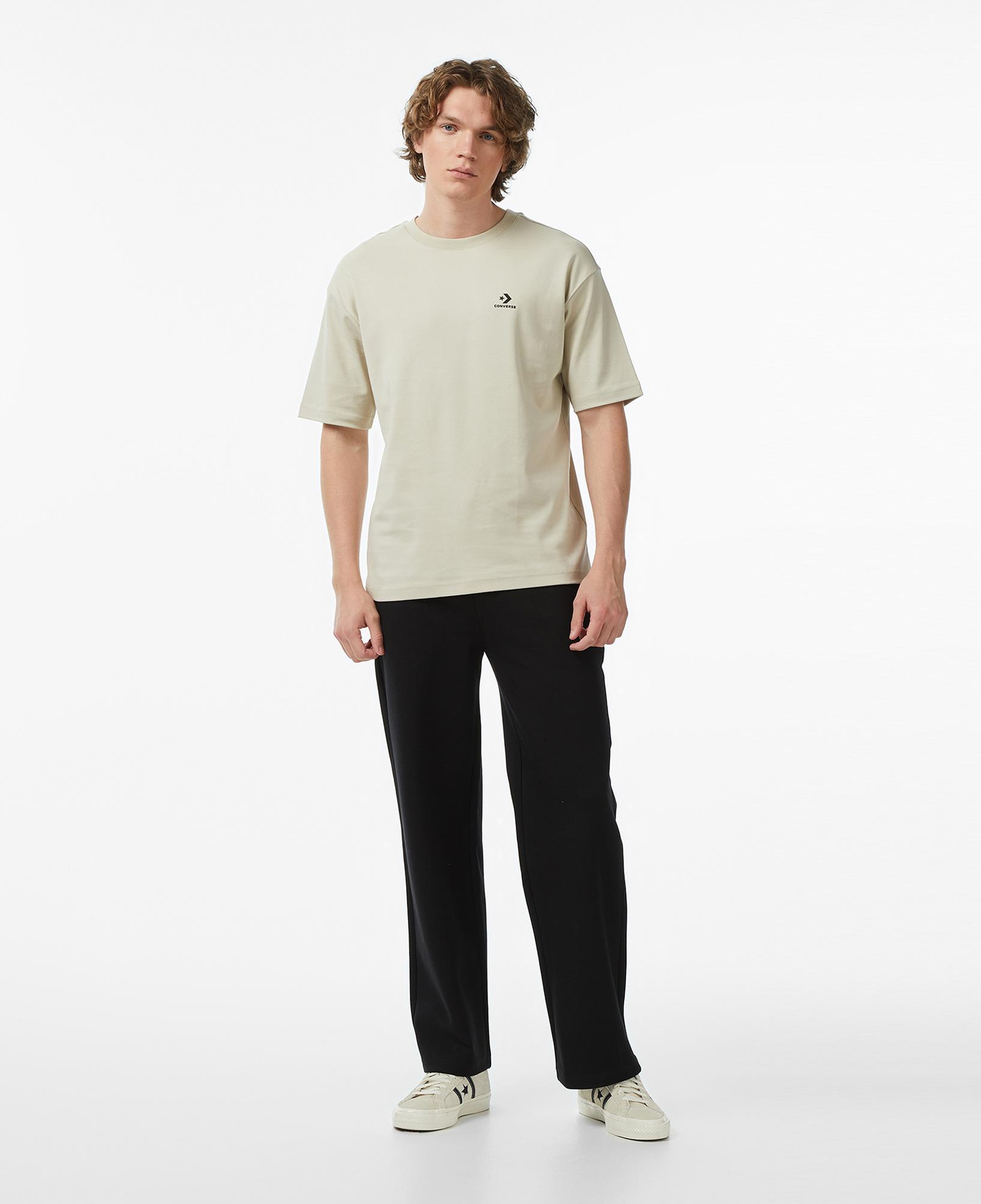 Converse Erkek Chevron Baskılı Bej T-Shirt