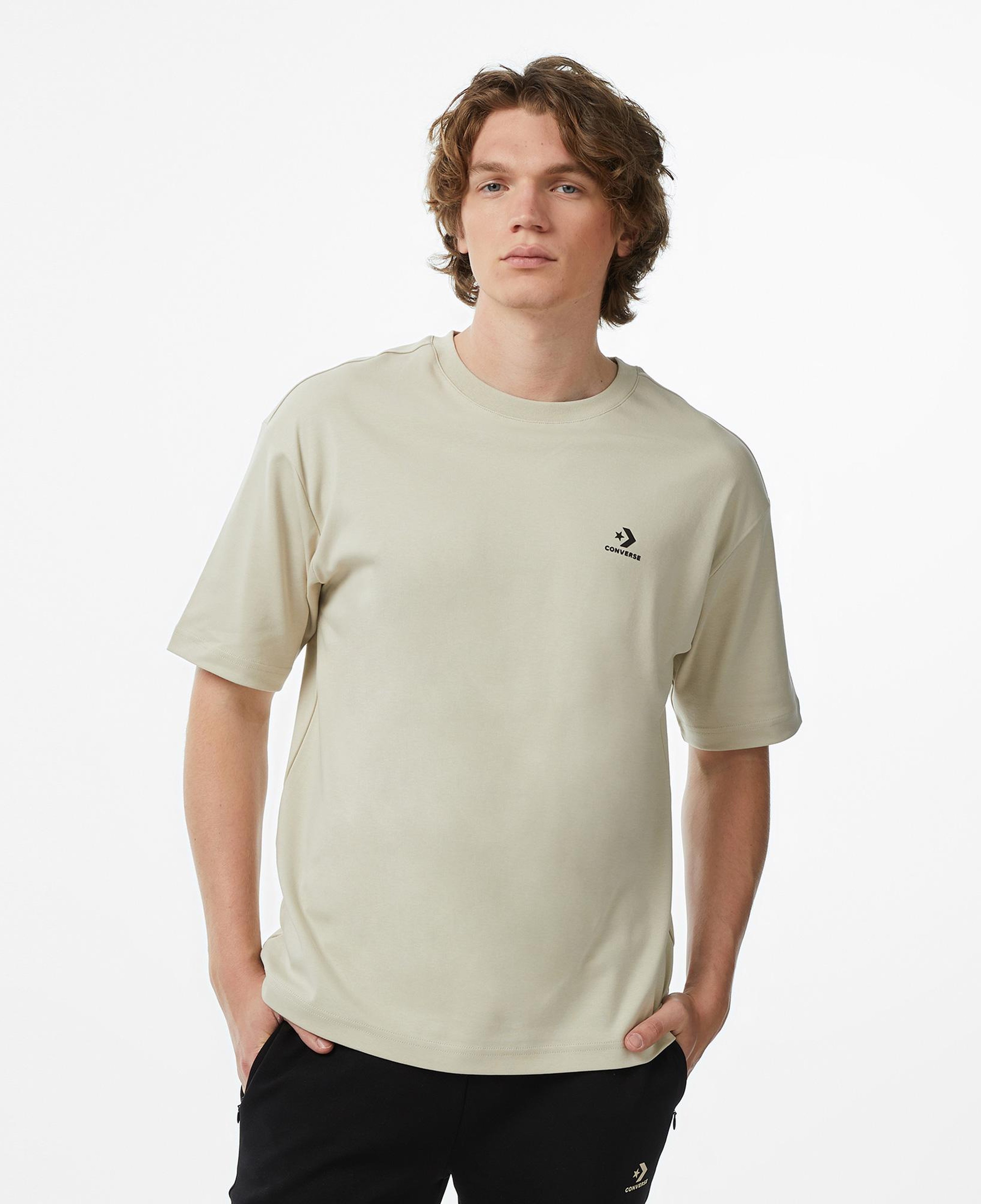 Converse Erkek Chevron Baskılı Bej T-Shirt