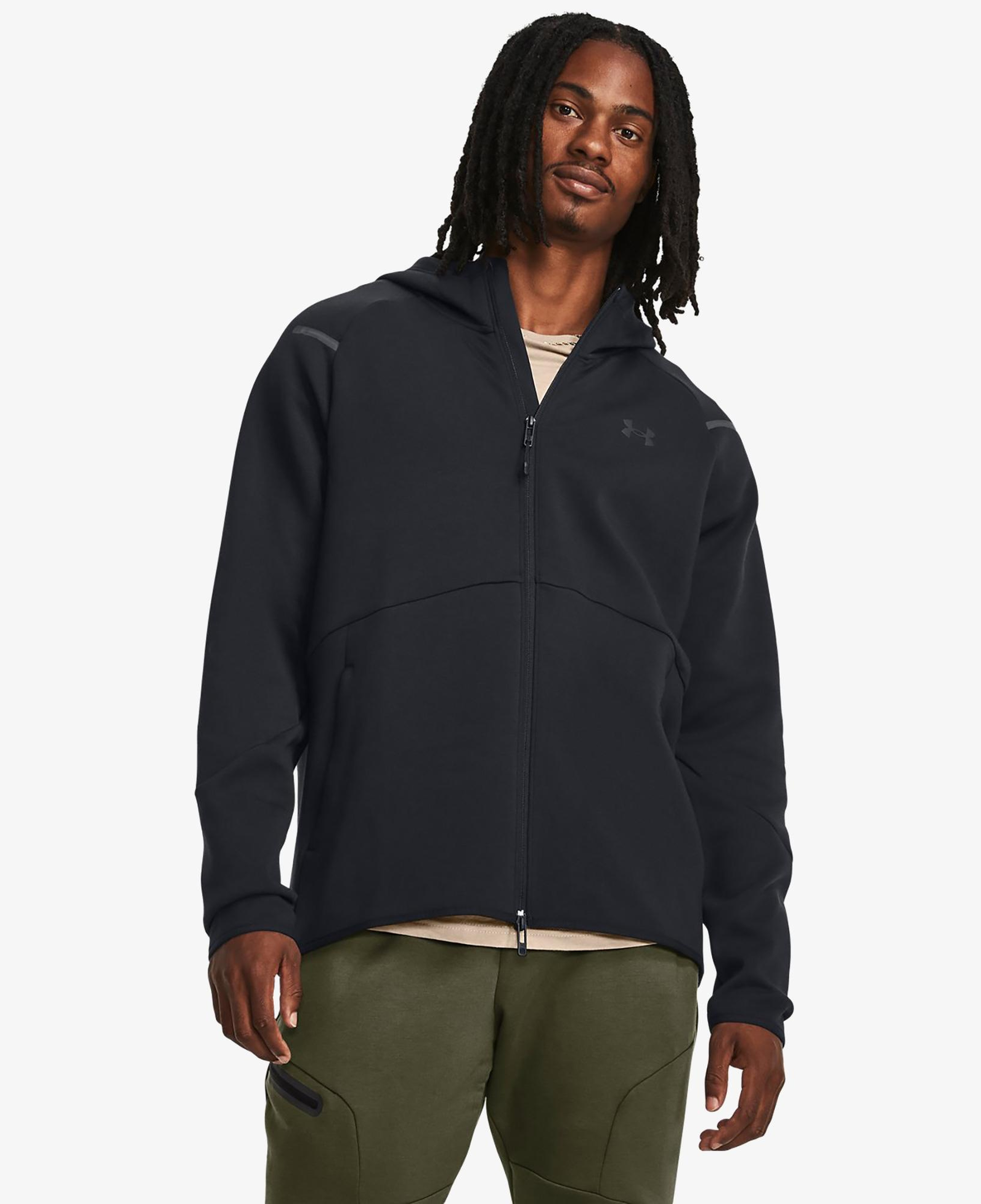 Under Armour Unstoppable Fleece Erkek Siyah Sweatshirt