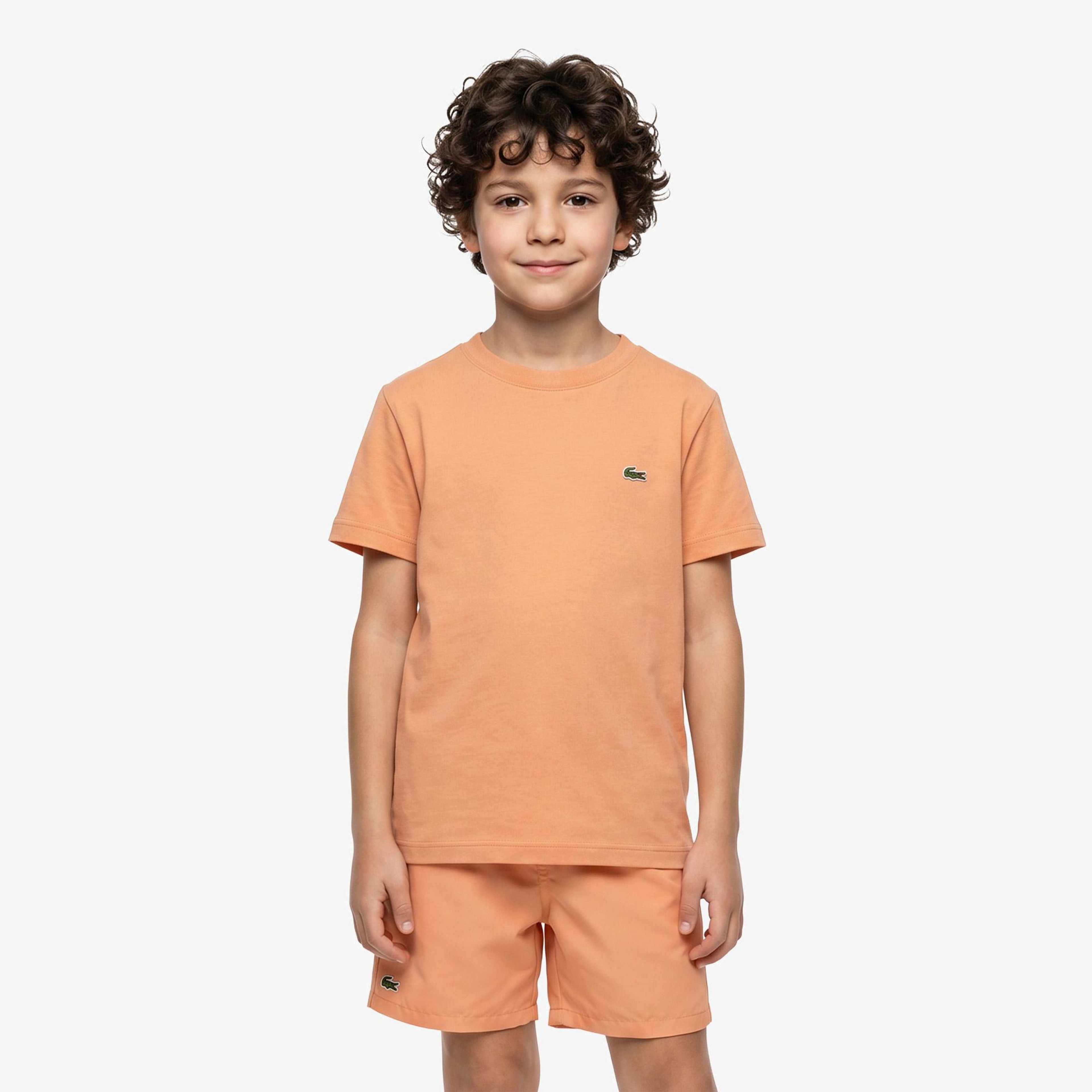 Çocuk Bisiklet Yaka Turuncu T-Shirt