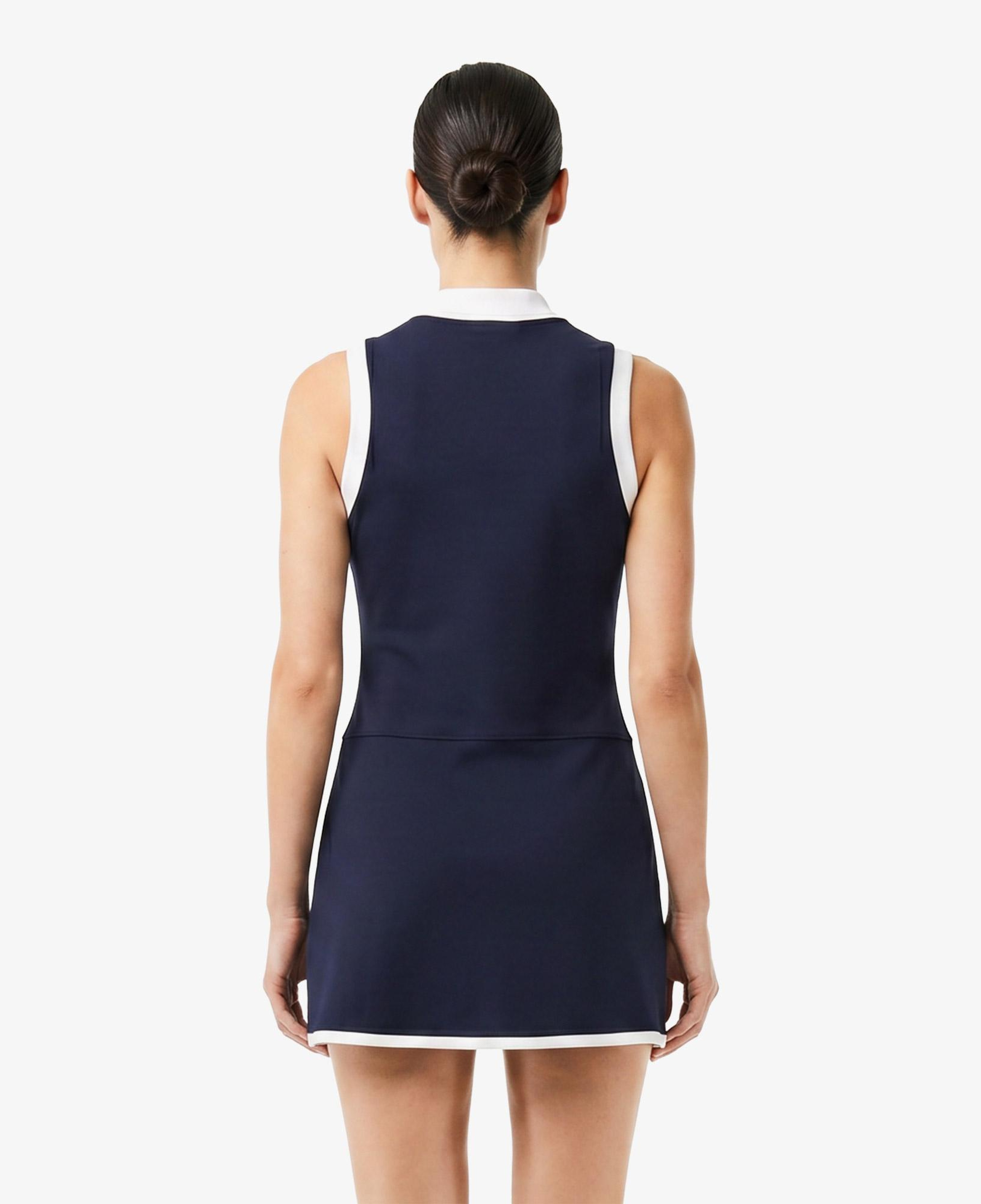Kadın Classic Fit Kolsuz Yarım Fermuarlı Lacivert Elbise