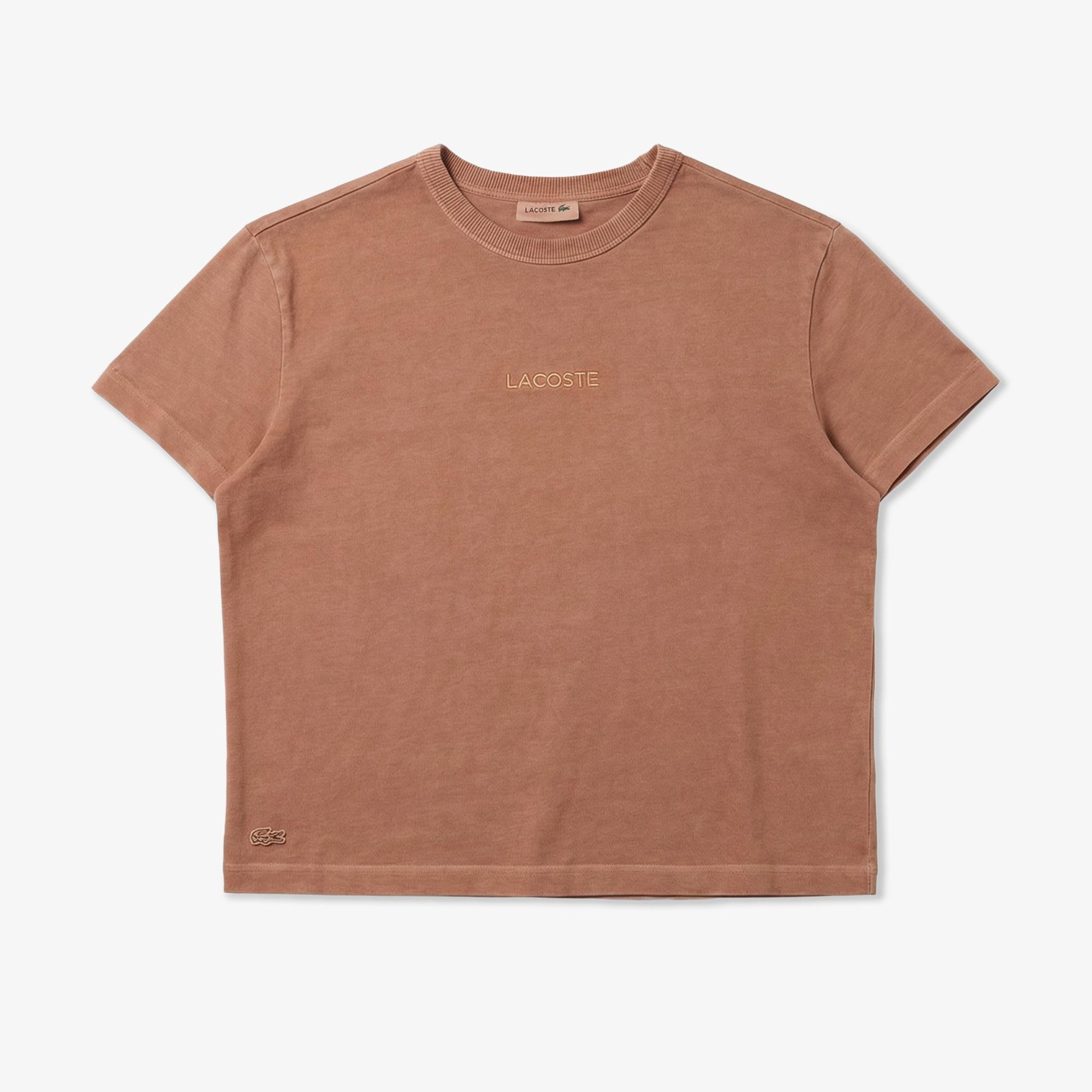 Kadın Relaxed Fit Bisiklet Yaka Pembe T-Shirt