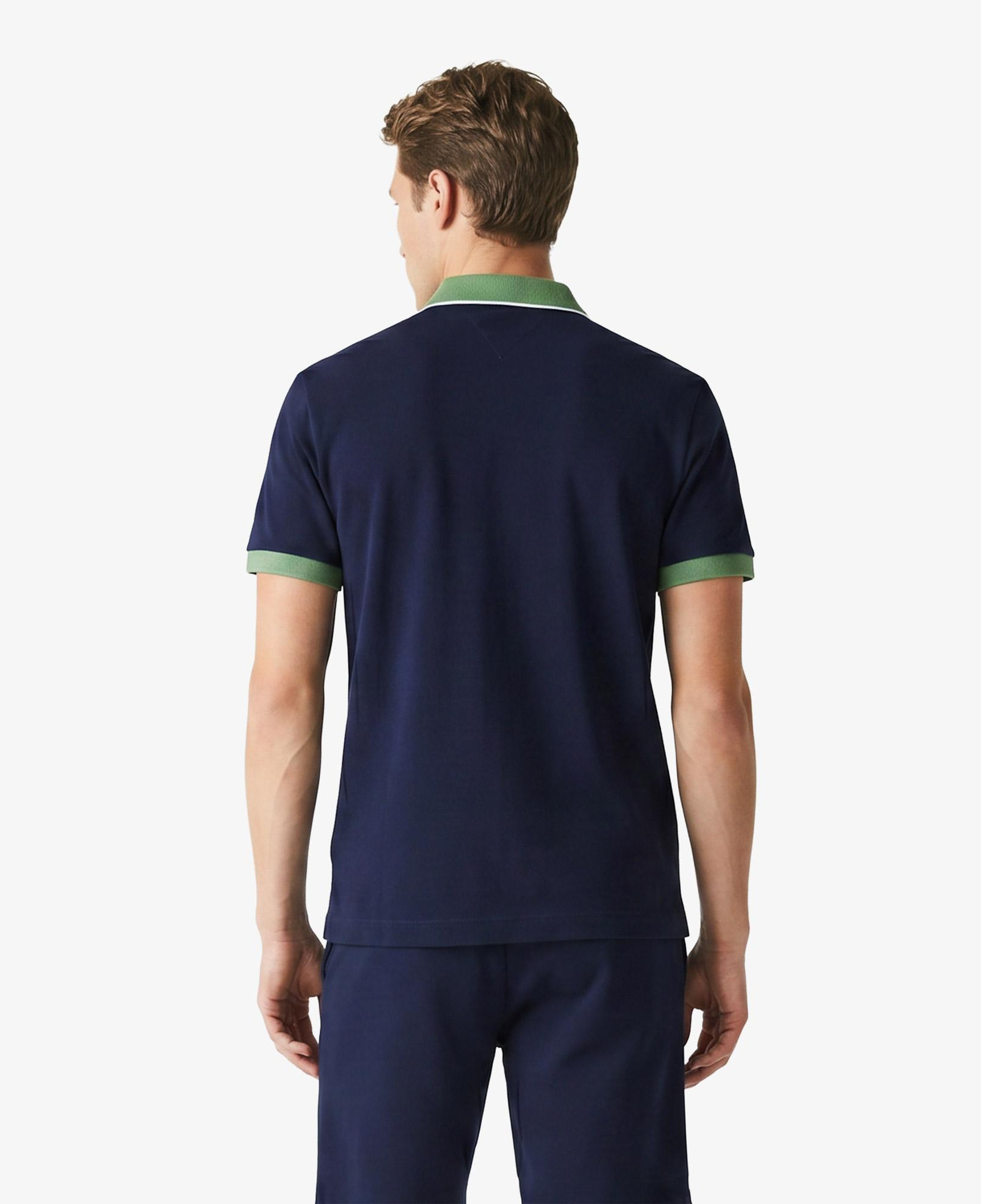 Erkek Regular Fit Renk Bloklu Lacivert Polo