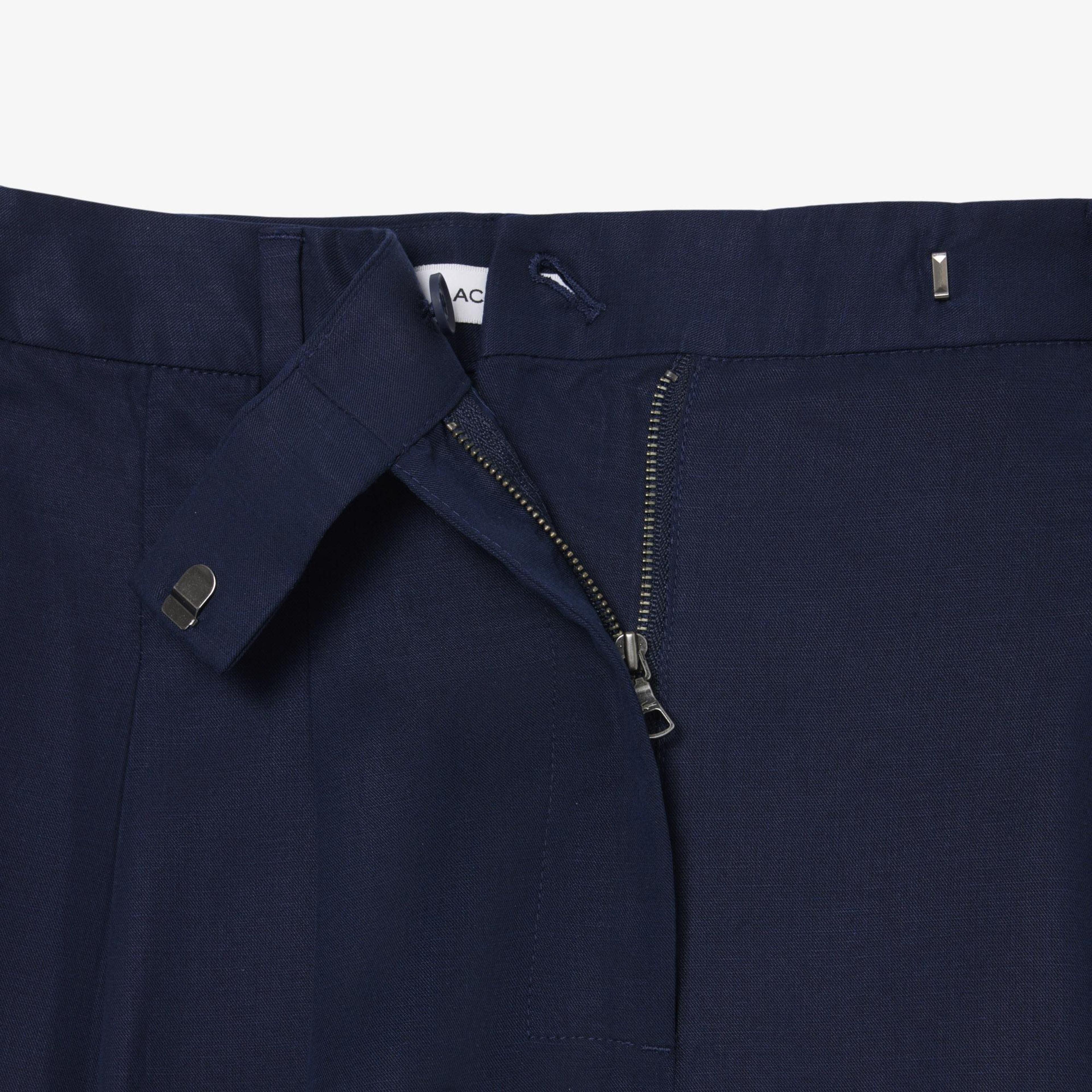 Kadın Oversize Fit Lacivert Bermuda Şort