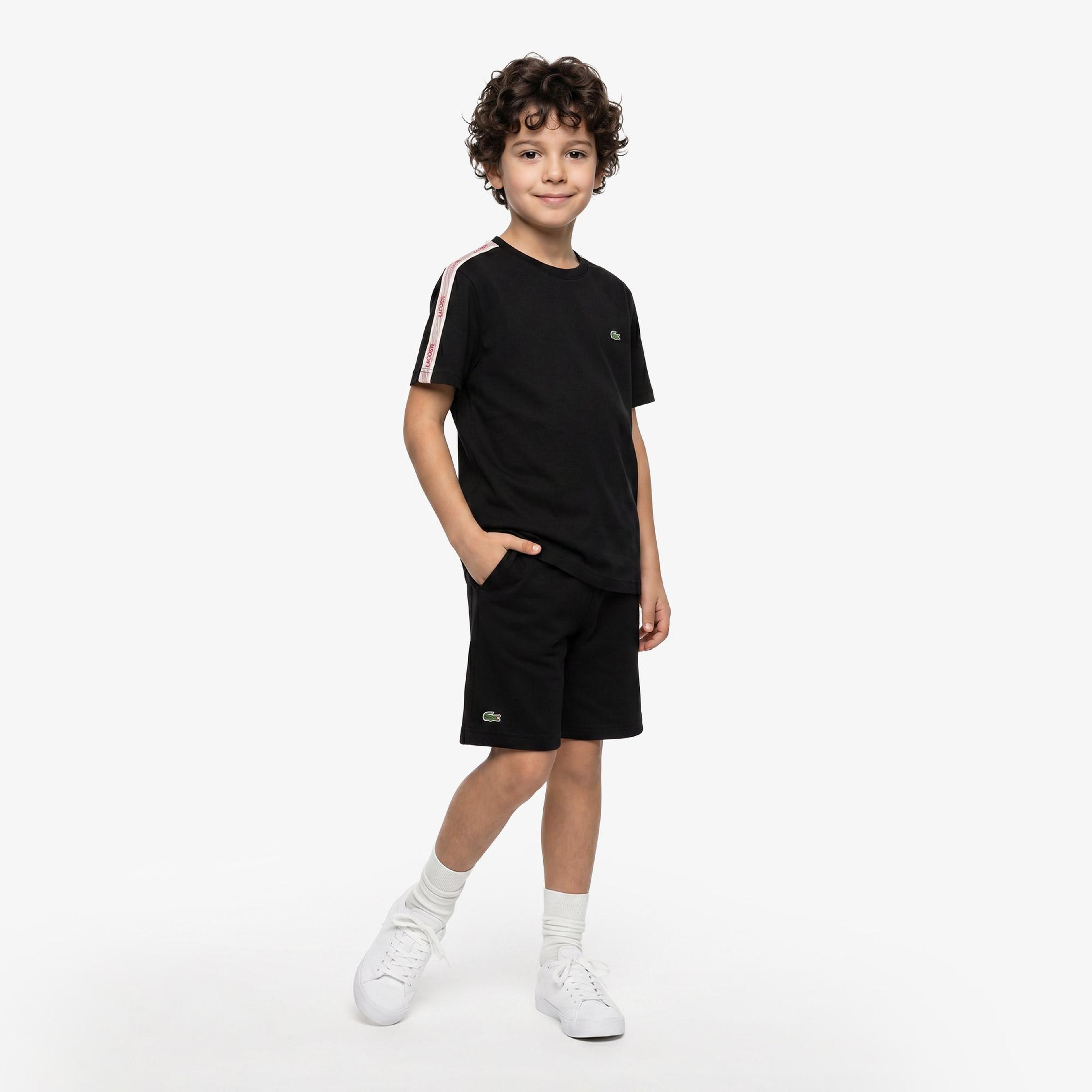 Çocuk Bisiklet Yaka Siyah T-Shirt
