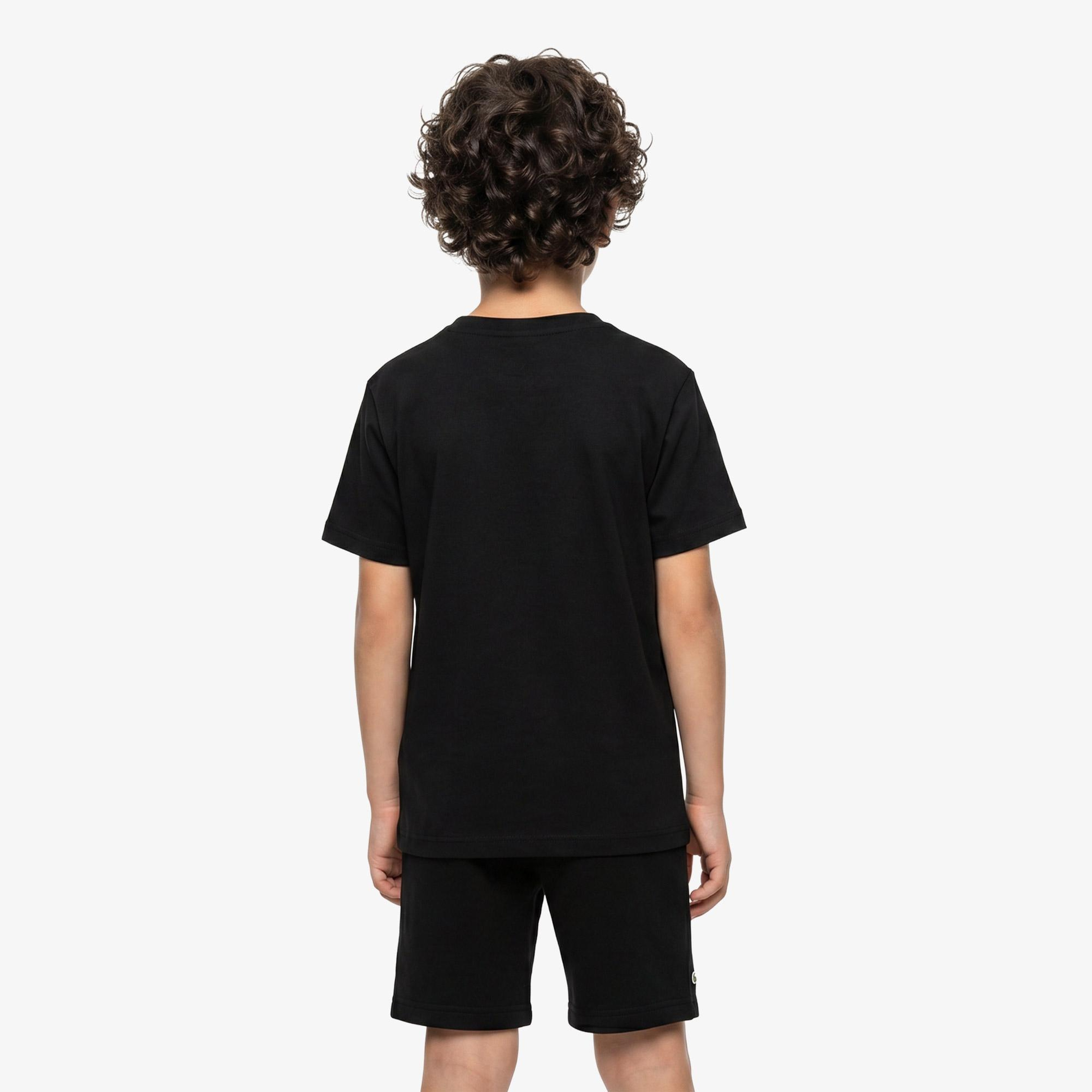 Çocuk Bisiklet Yaka Siyah T-Shirt