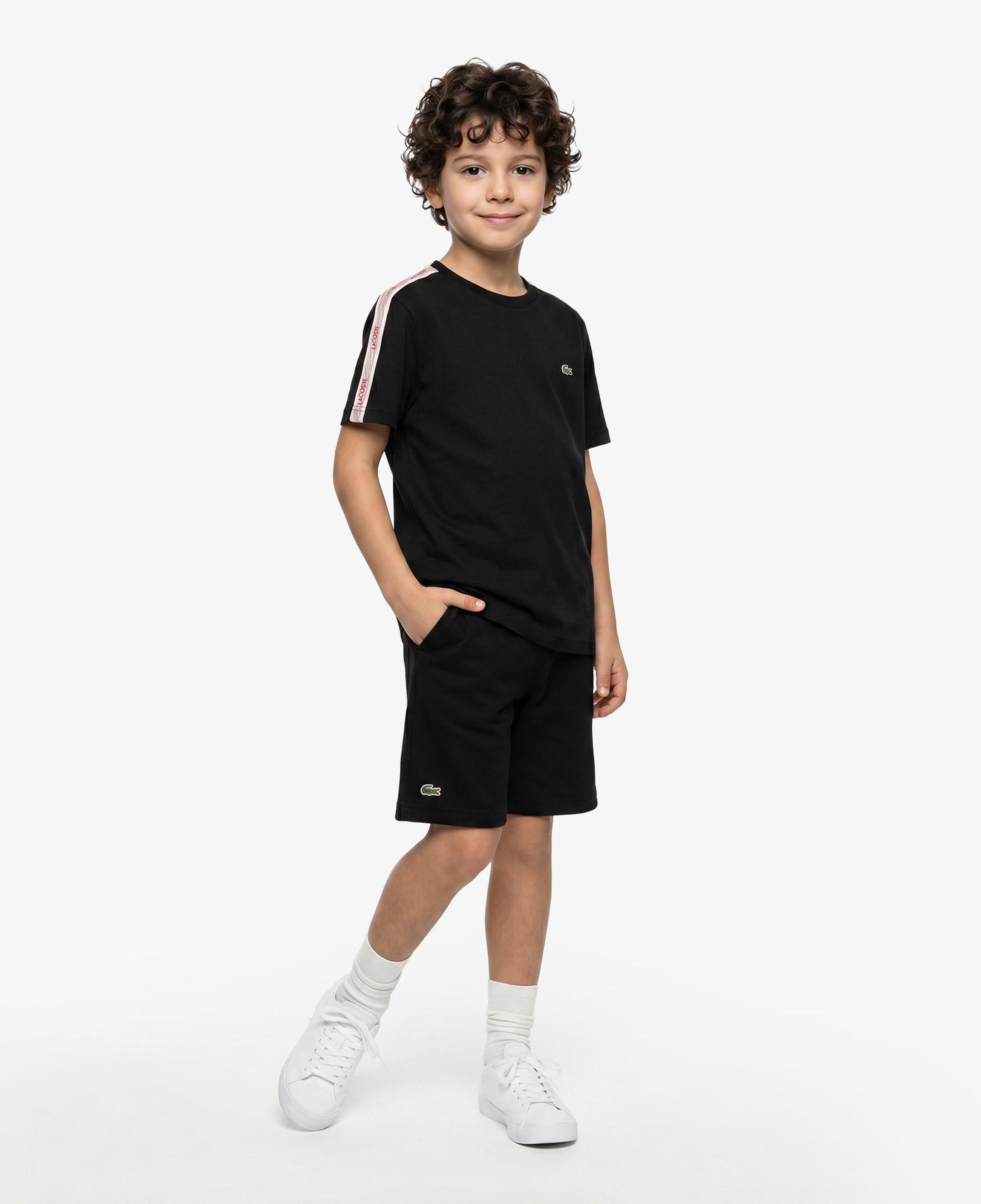 Çocuk Bisiklet Yaka Siyah T-Shirt