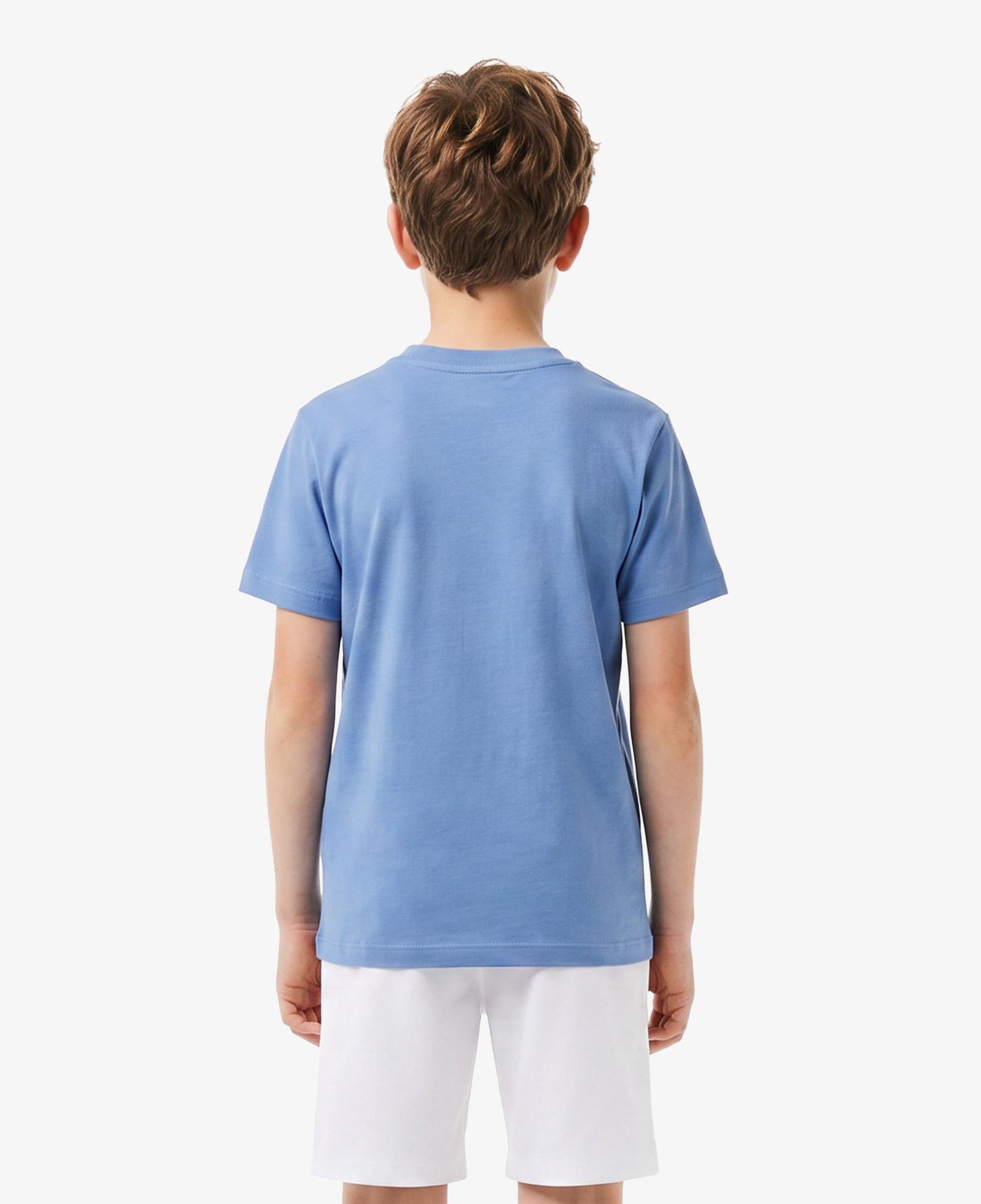 Çocuk Bisiklet Yaka Mavi T-Shirt