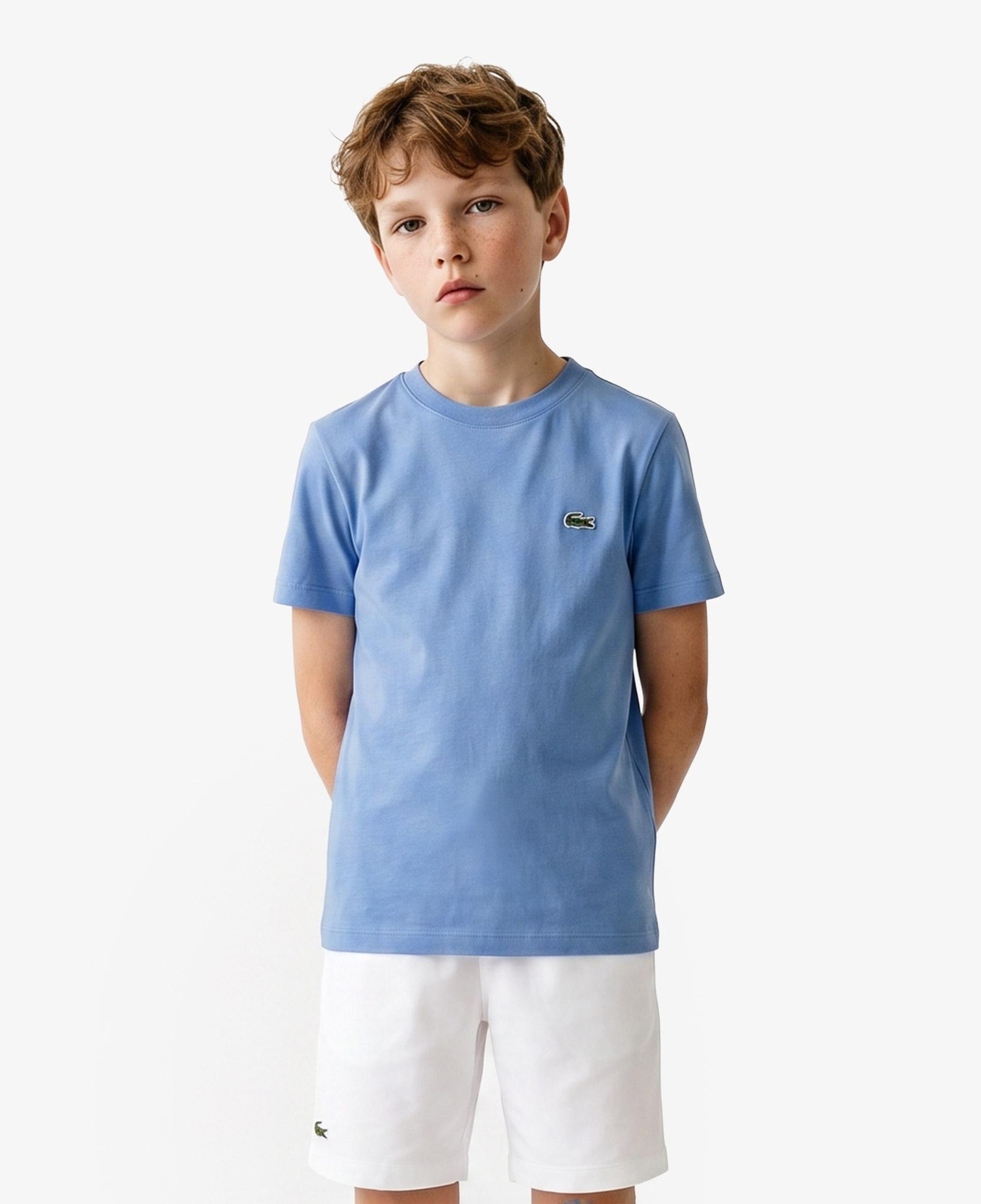Çocuk Bisiklet Yaka Mavi T-Shirt