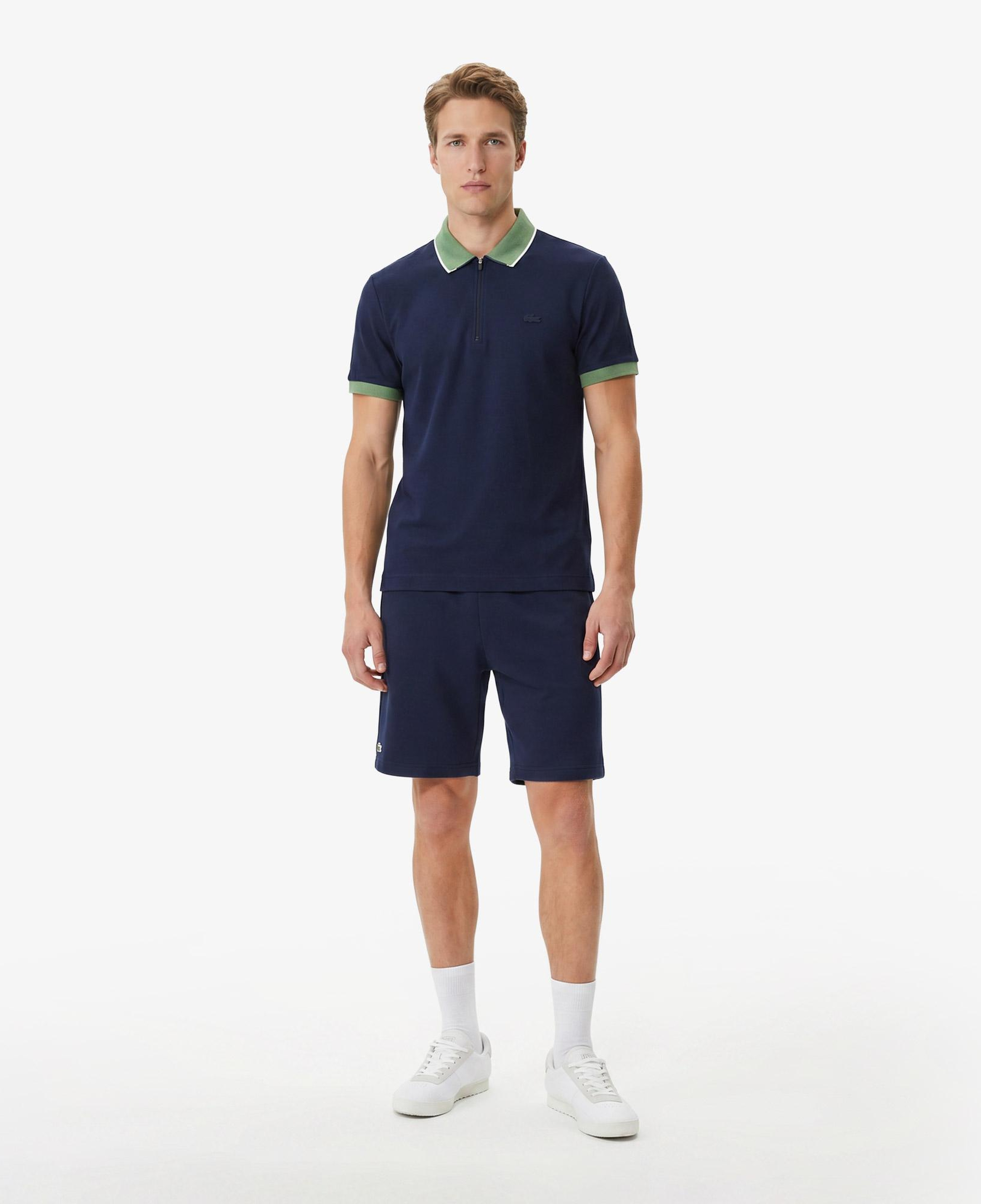 Erkek Regular Fit Renk Bloklu Lacivert Polo